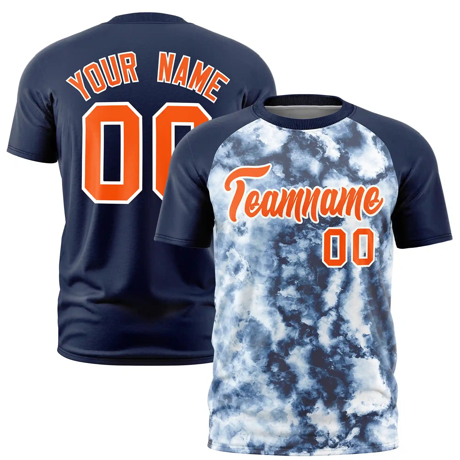 Custom Navy Splash-ink Style  Design  Performance T-Shirt