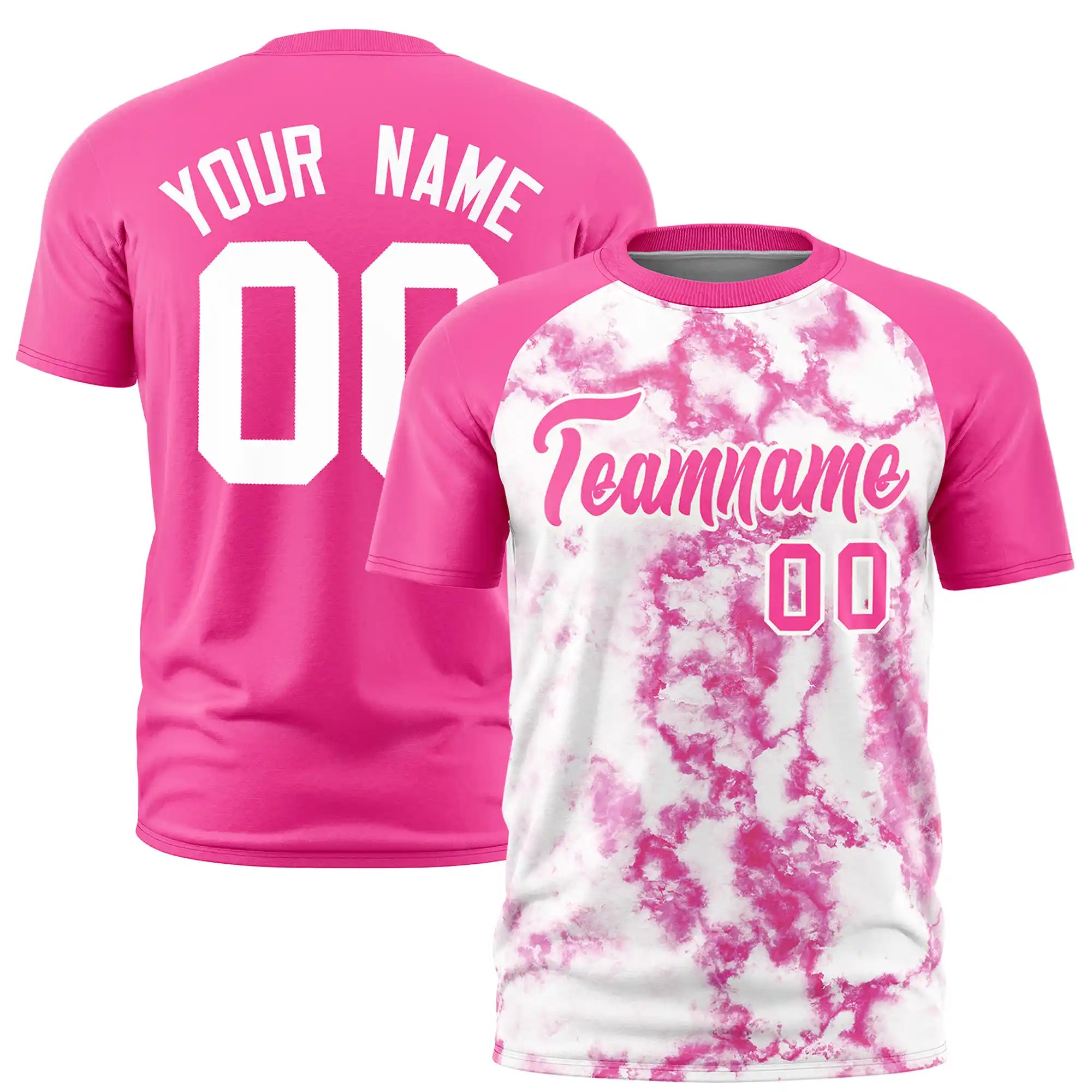 Custom Pink Splash-ink Style  Design  Performance T-Shirt