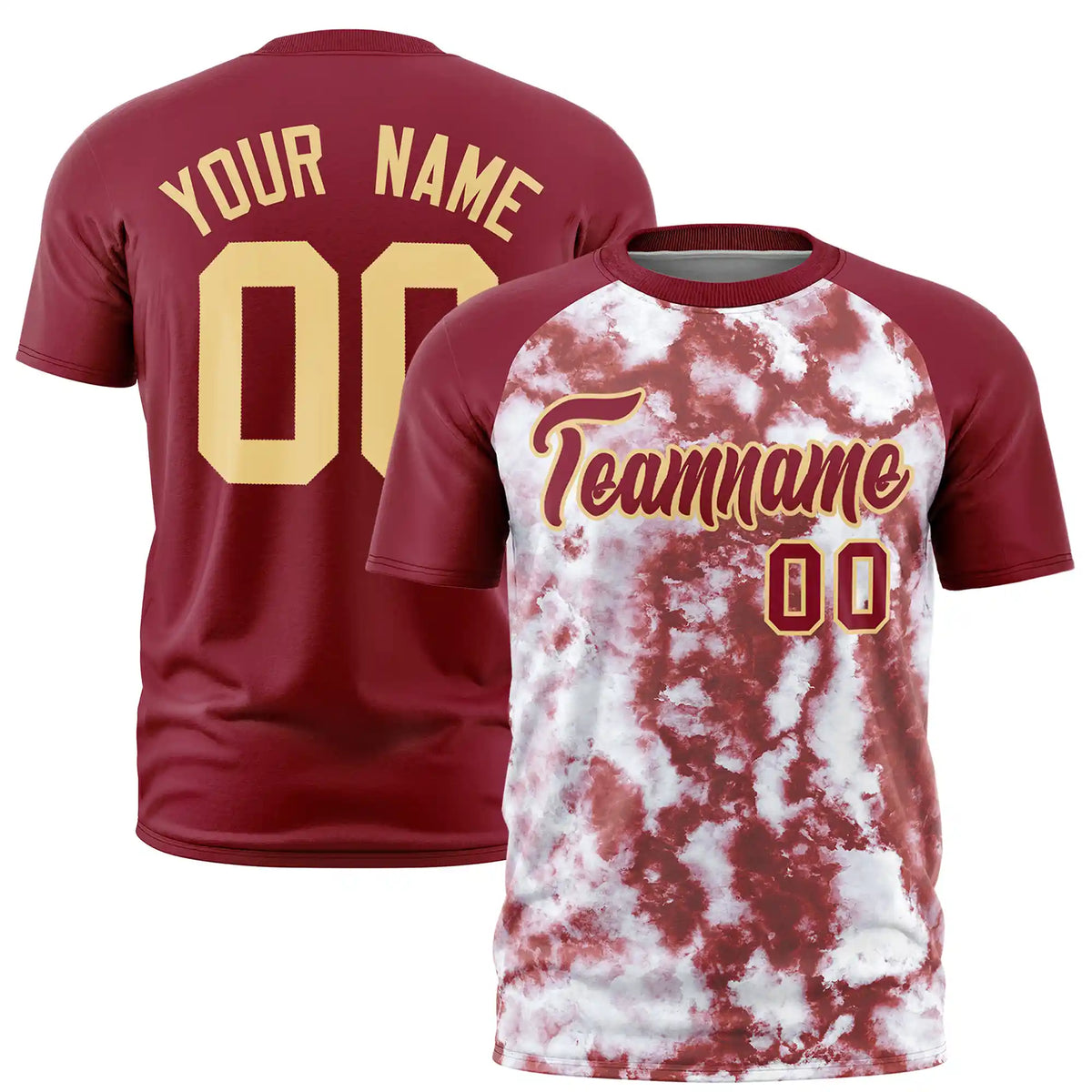 Custom Crimson Splash-ink Style  Design  Performance T-Shirt