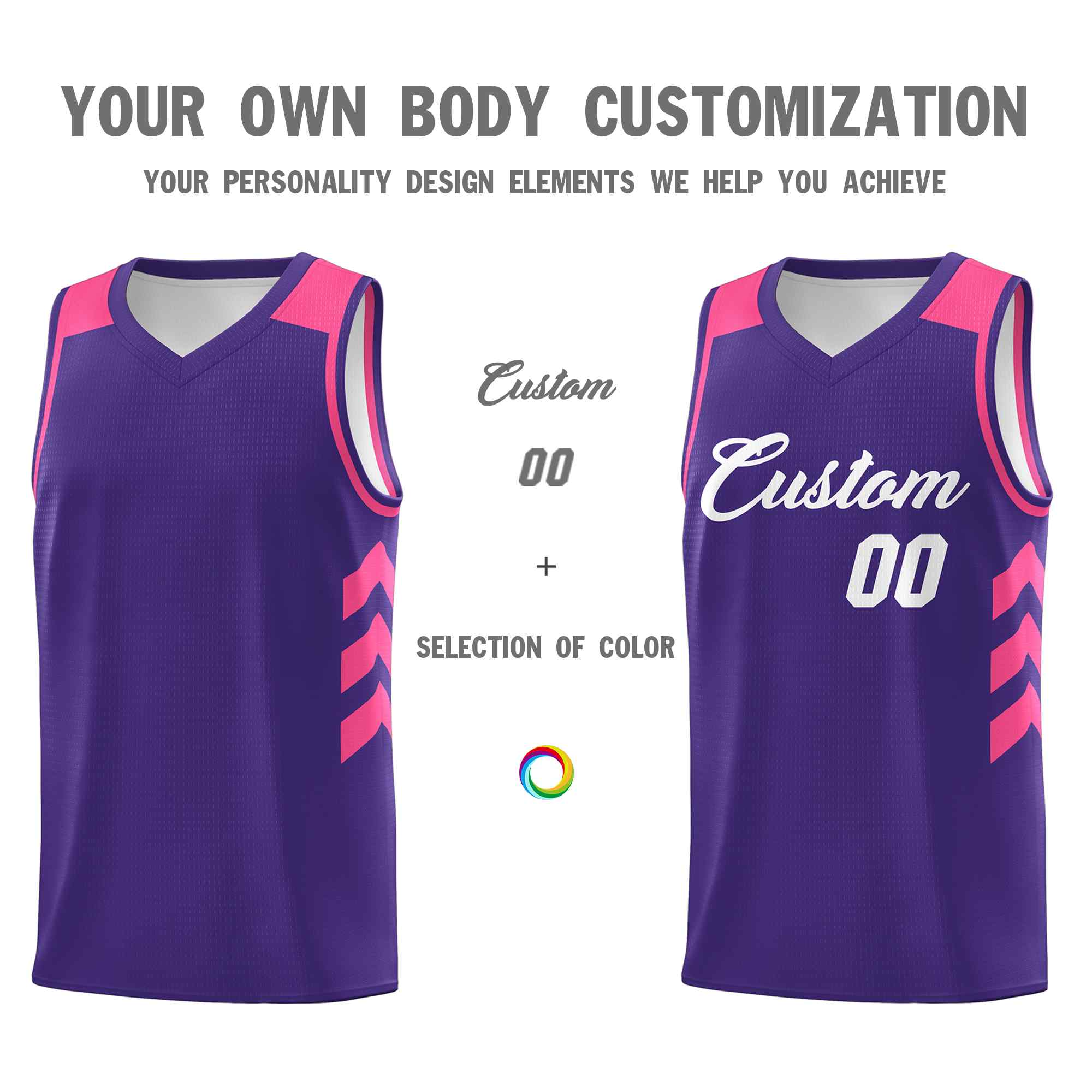 Custom Purple White Classic Sets Sports Uniform Basketball Jersey