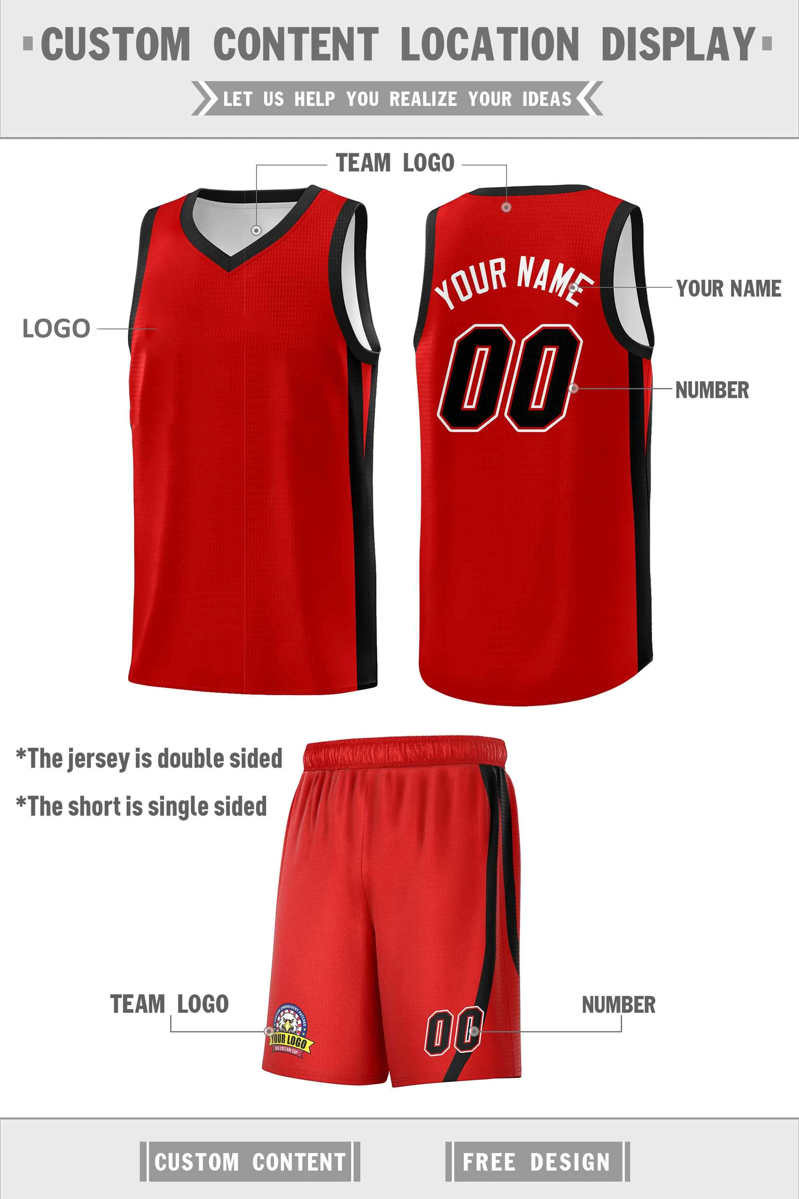 Custom Christmas Houston Red Black Classic Sets Sports Uniform Basketball Jersey