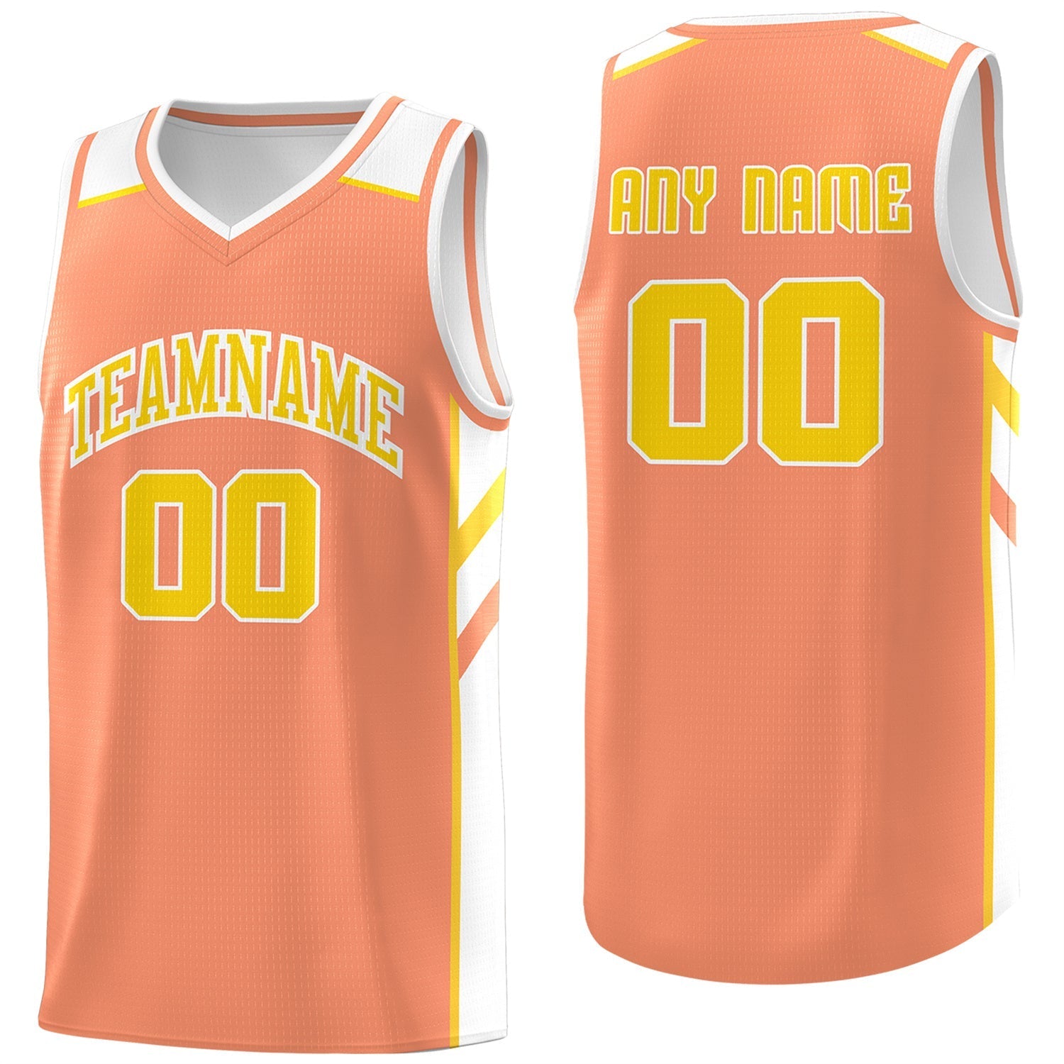Custom Orange Yellow Classic Tops Men/Boy Athletic Basketball Jersey
