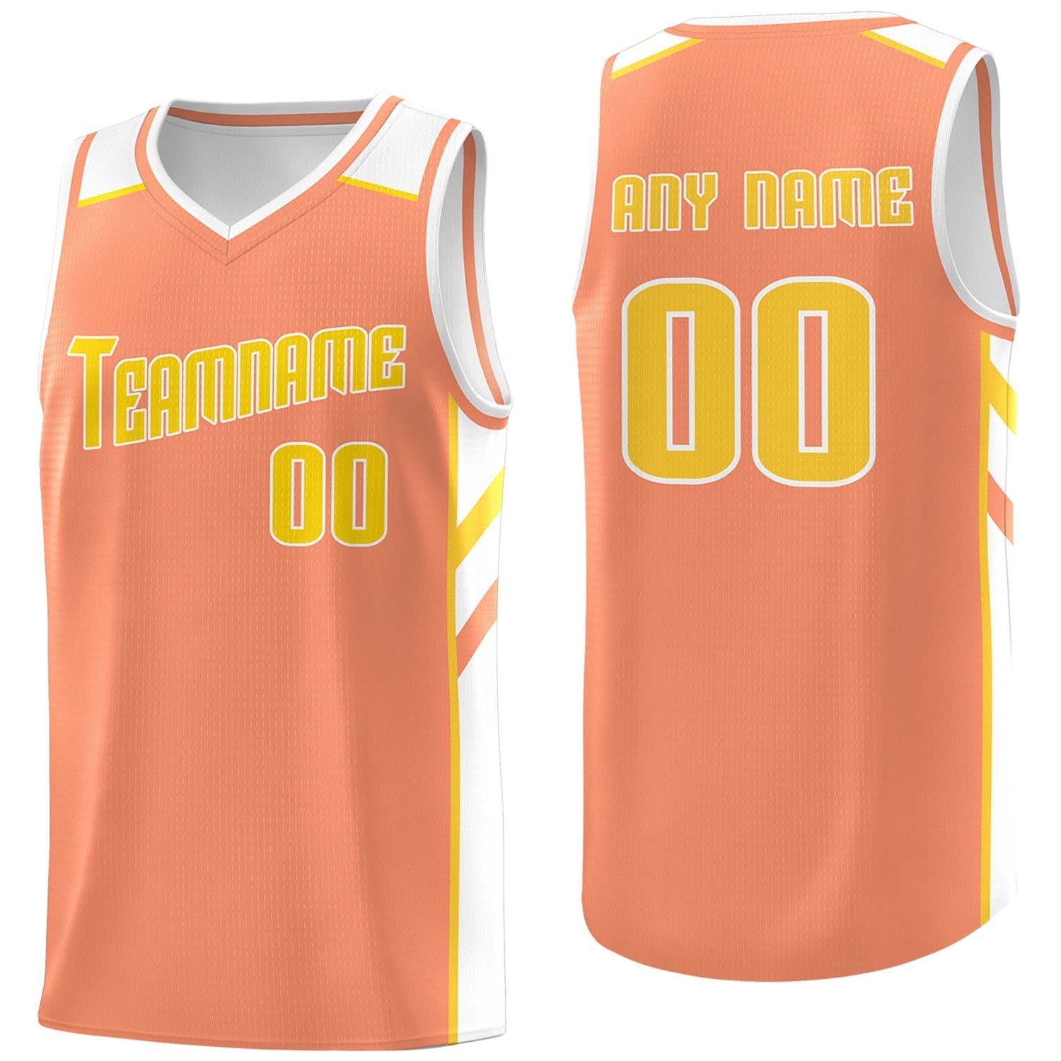 Custom Orange Yellow Classic Tops Men/Boy Athletic Basketball Jersey