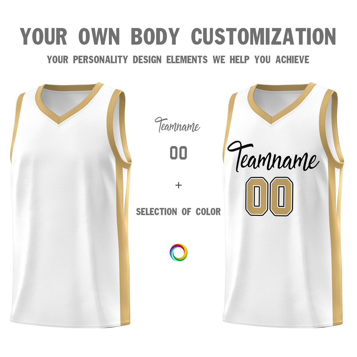 Custom White White Classic Tops Mesh Sport Basketball Jersey