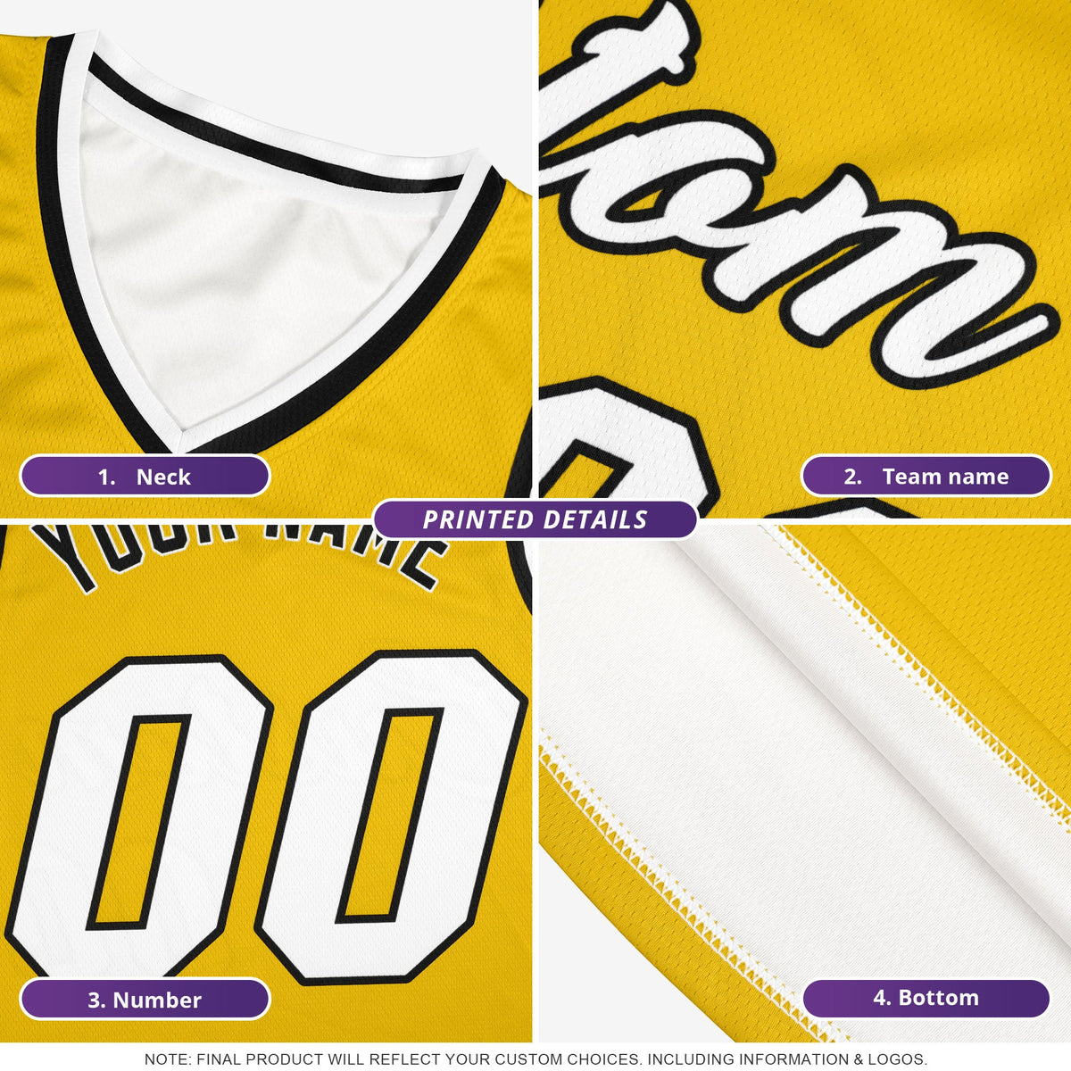 Custom Orange Yellow-White Classic Sets Sports Uniform Basketball Jersey
