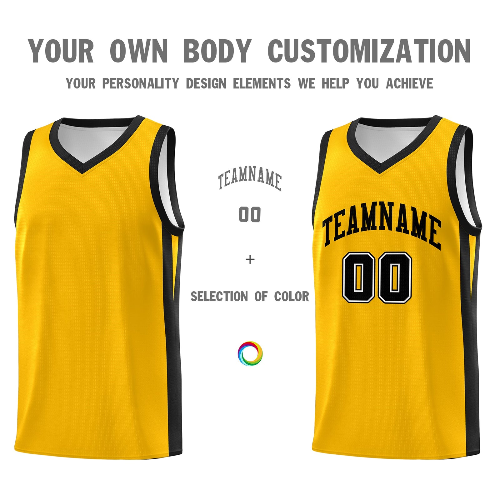 Custom Yellow White Classic Tops Mesh Sport Basketball Jersey