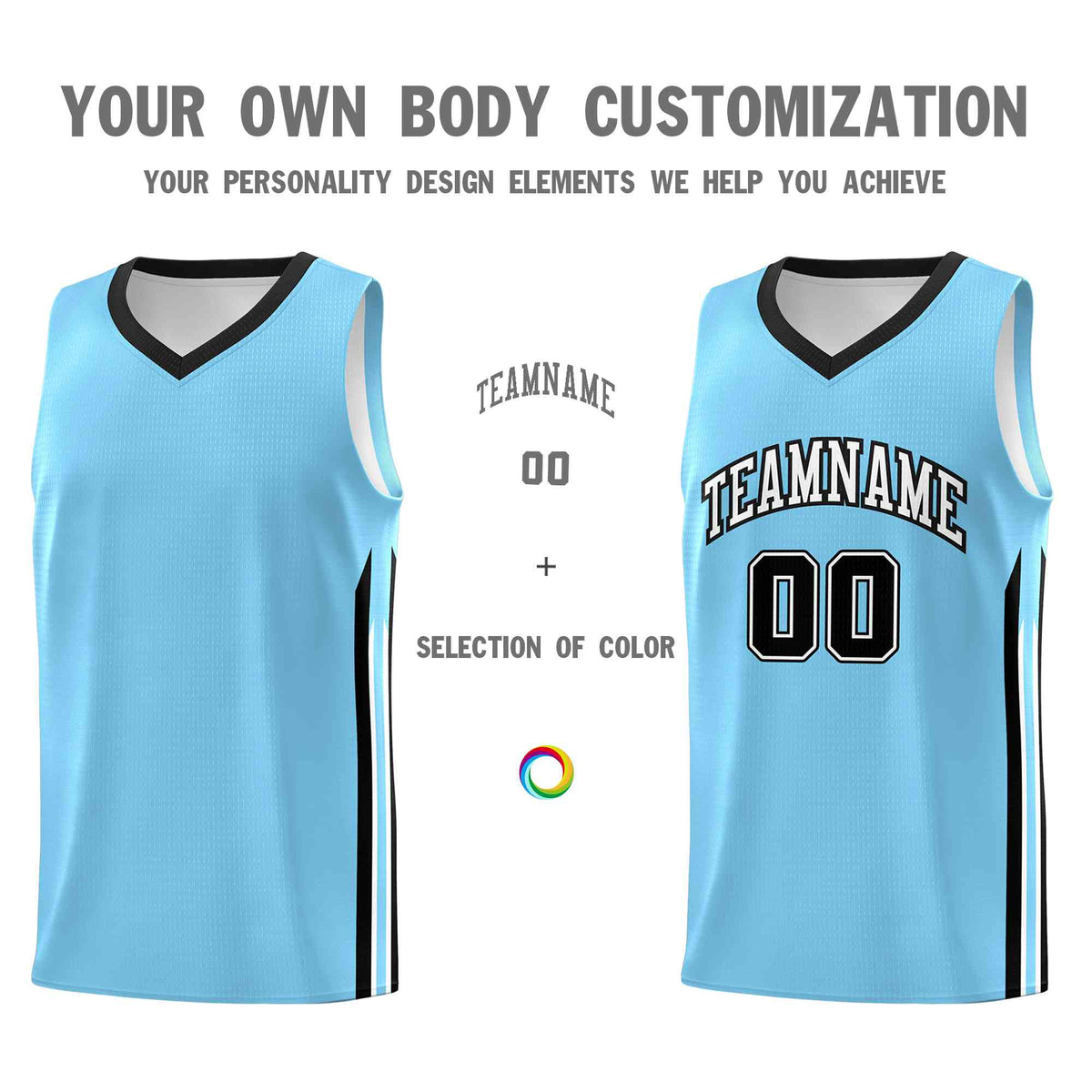 Custom Light Blue White-Classic Tops Mesh Sport Bull Basketball Jersey