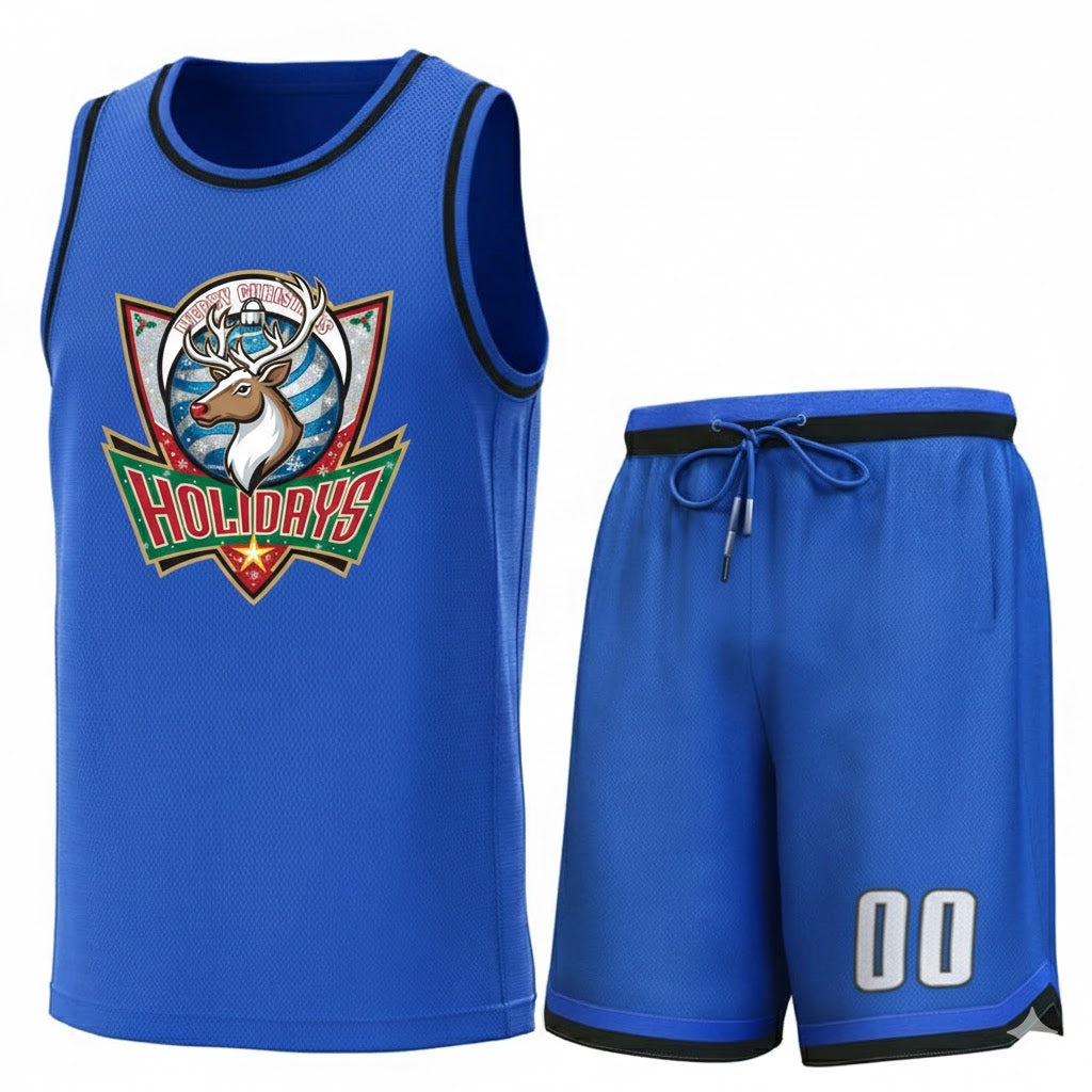 Custom Christmas Dallas Light Blue Black Classic Sets Basketball Jersey