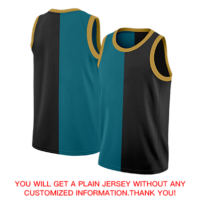 Custom Teal Black Split Fashion Tops Basketball Jersey