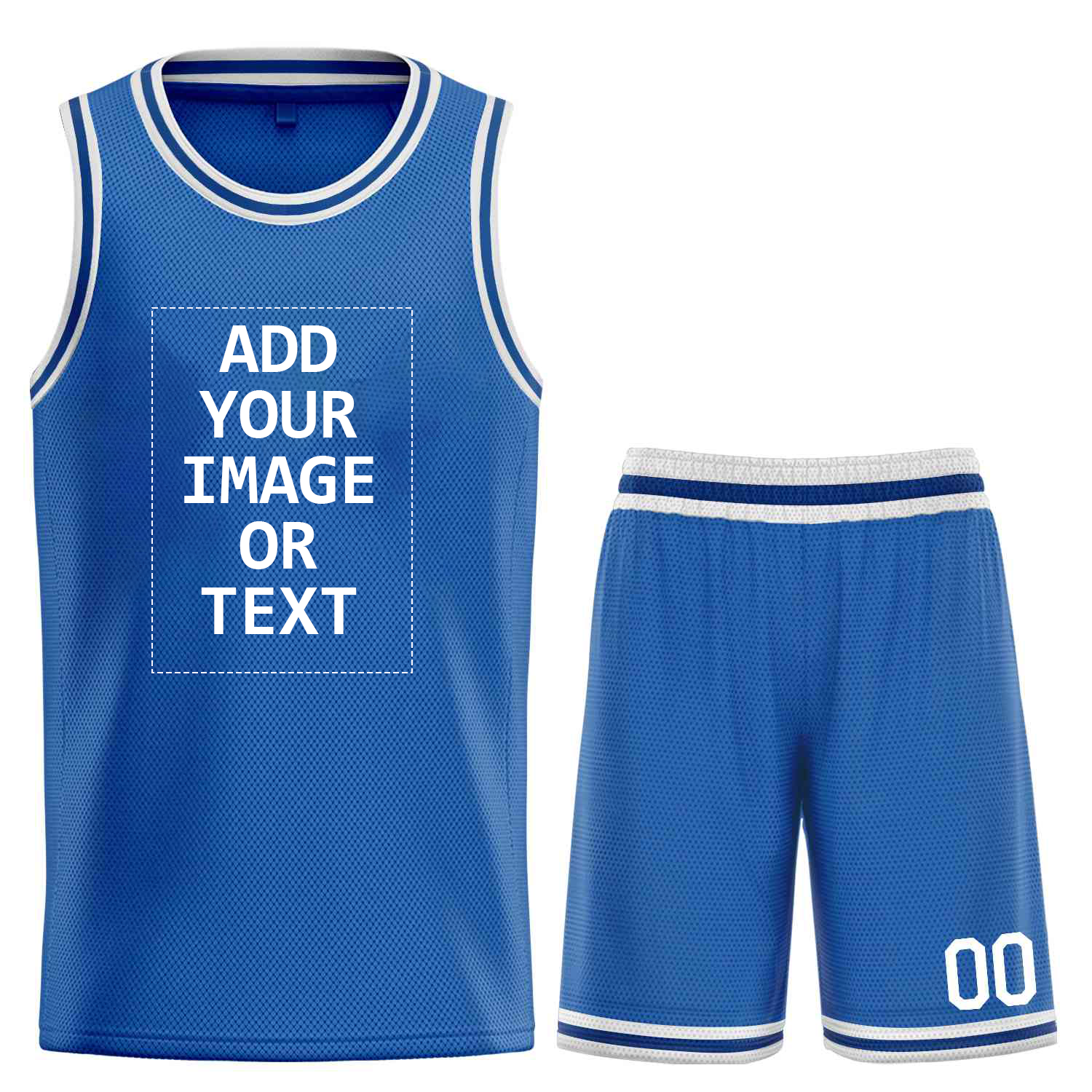 Custom Logo/Text Blue White Heal Sports Uniform Classic Sets Basketball Jersey