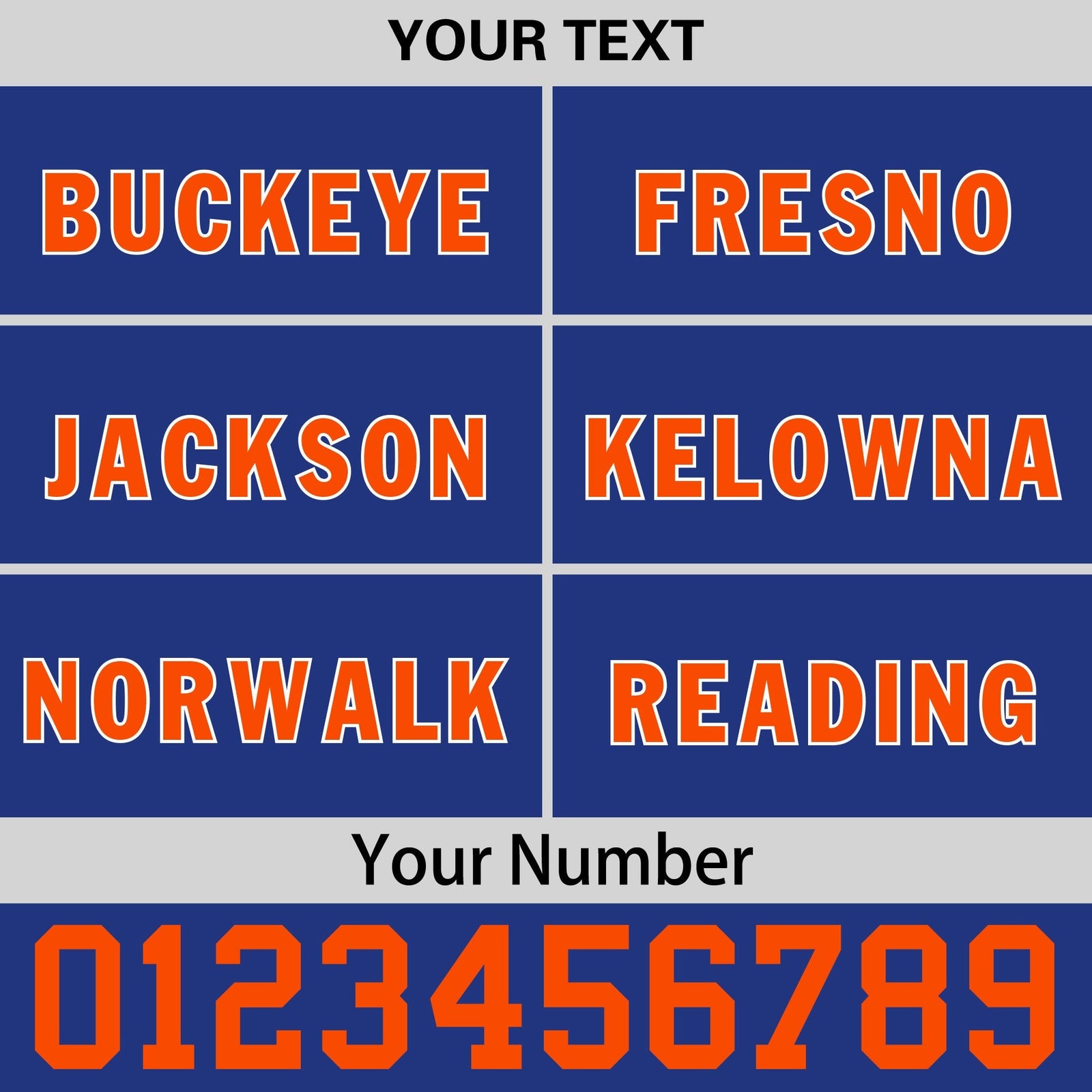 Custom Royal Blue Orange 3D Puff Embroidery Flat Embroidery Casual Sport Baseball Cap