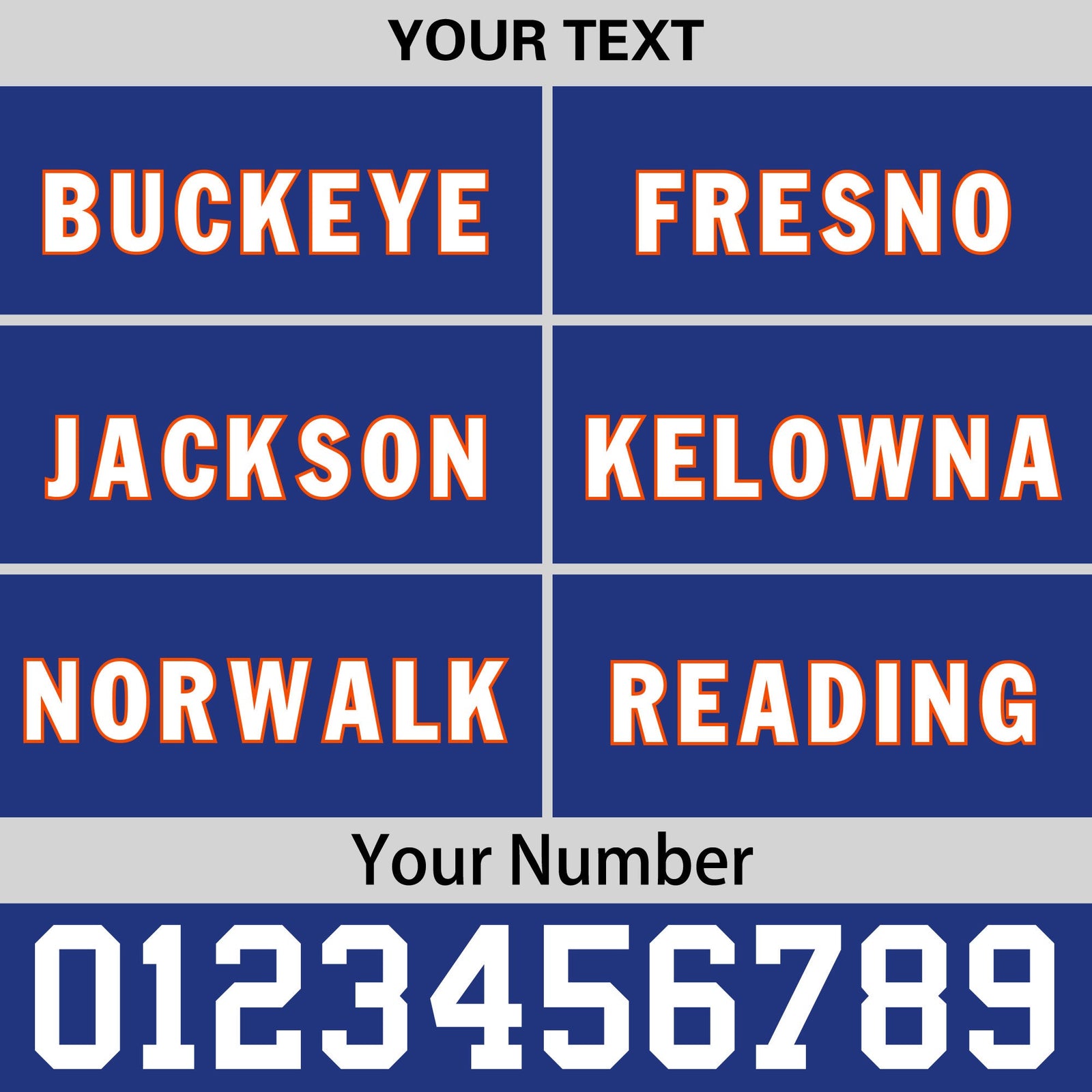 Custom Royal Blue Orange 3D Puff Embroidery Flat Embroidery Casual Sport Baseball Cap