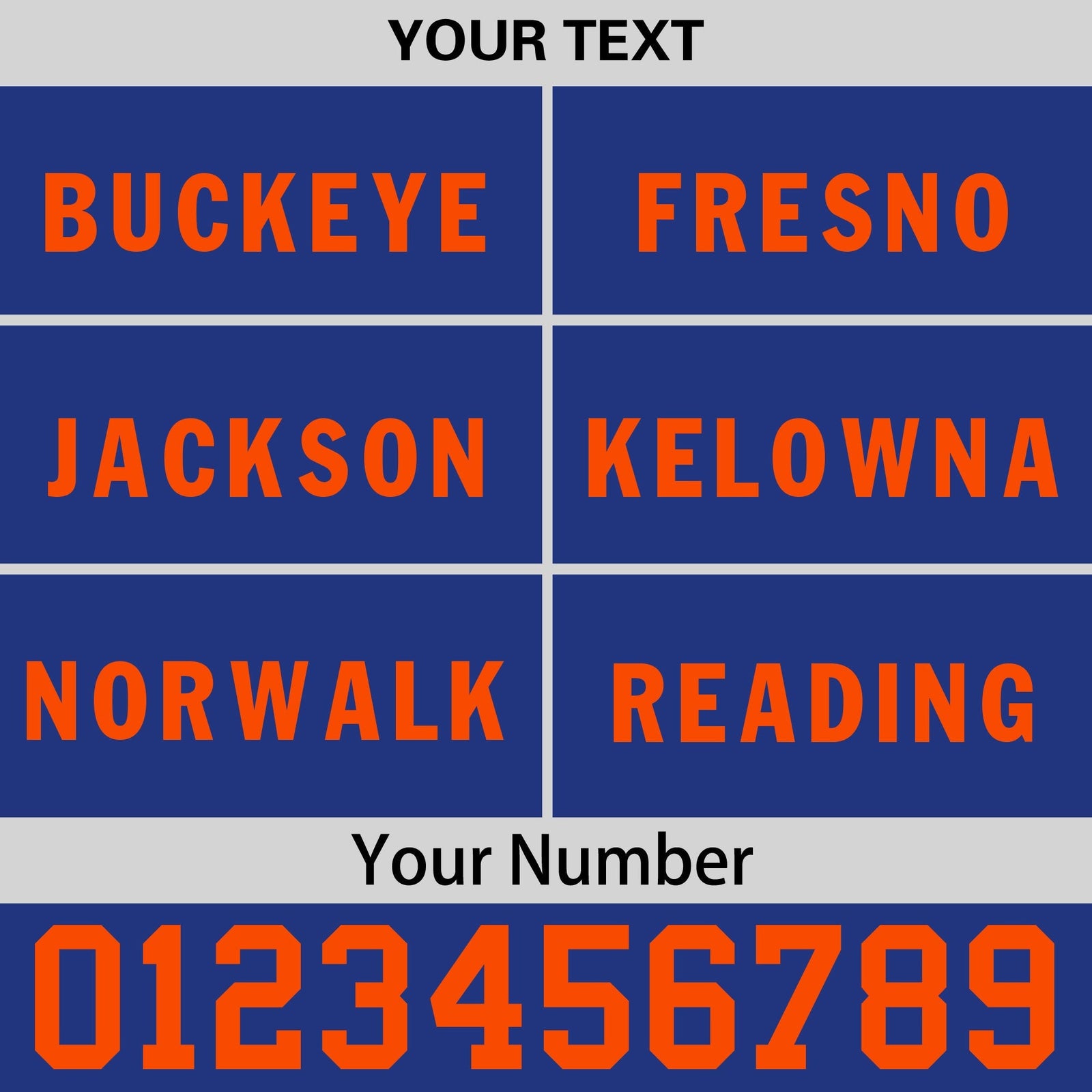 Custom Royal Blue Orange 3D Puff Embroidery Flat Embroidery Casual Sport Baseball Cap