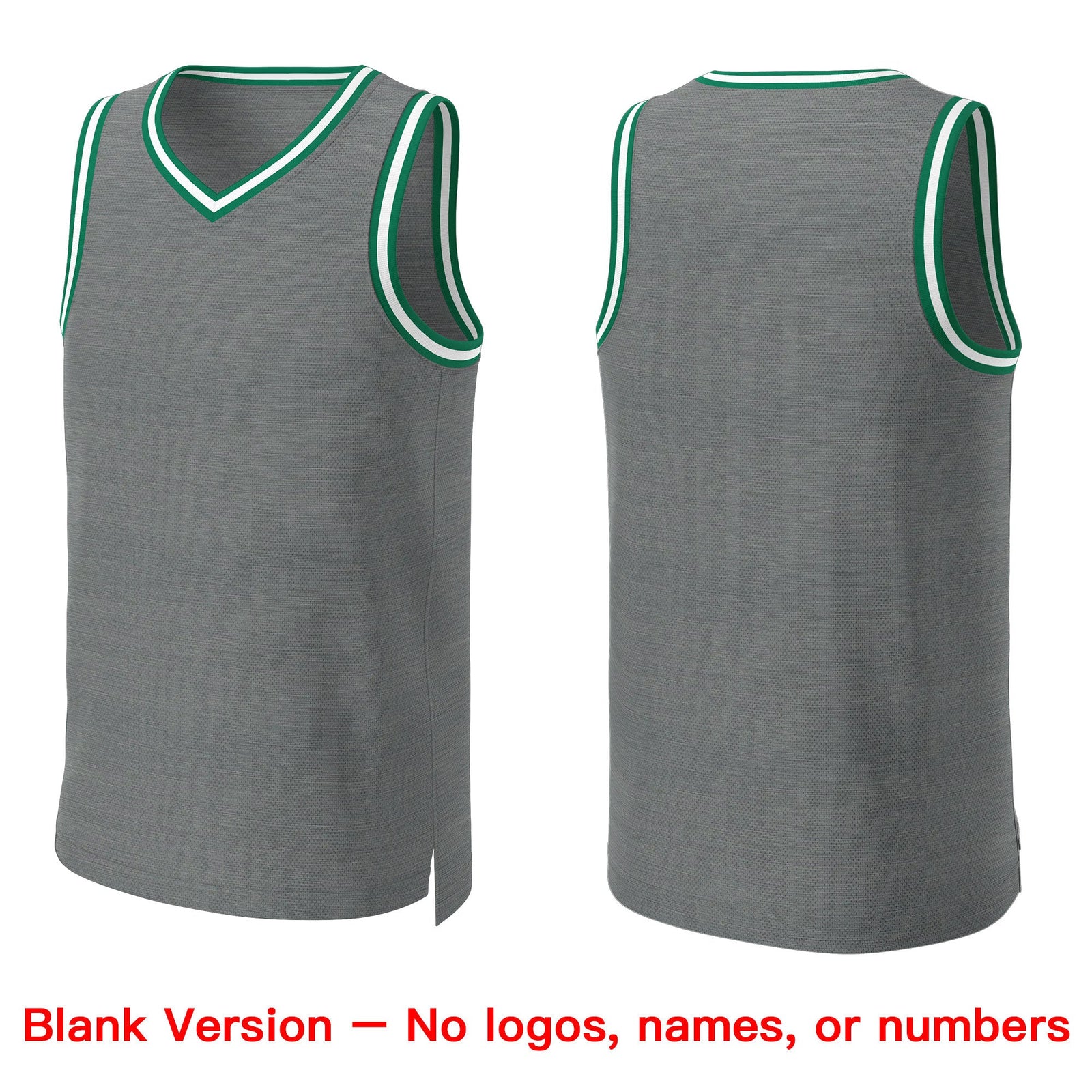 Custom Dark Gray Kelly Green-White Classic Tops Basketball Jersey