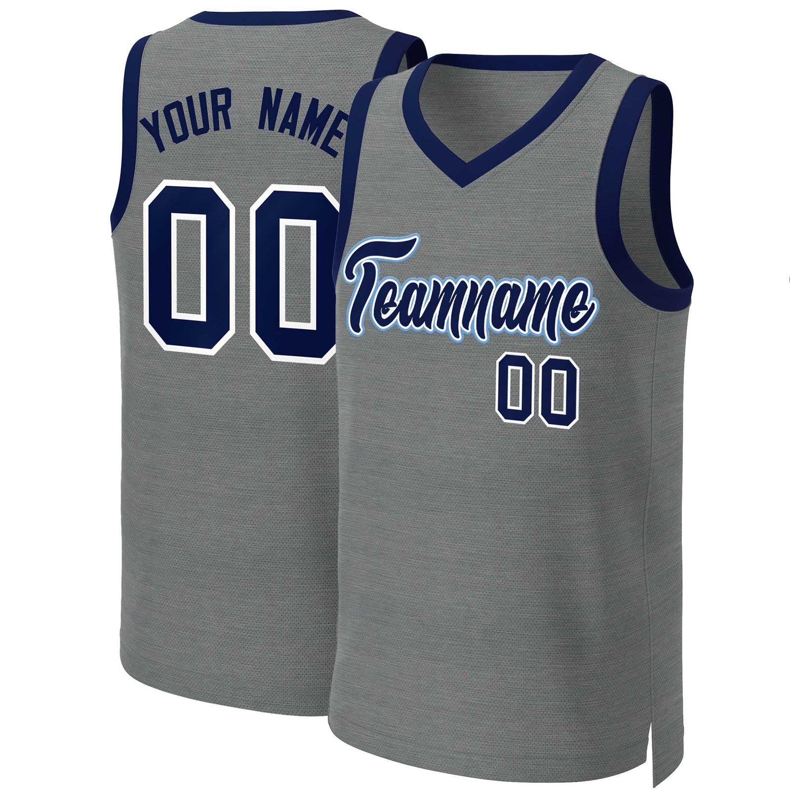 Custom Dark Gray Navy-White Classic Tops Basketball Jersey