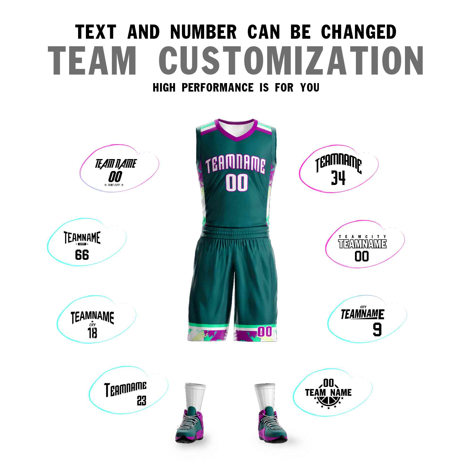 Custom Aqua White Graffiti Pattern Sets Basketball Jersey