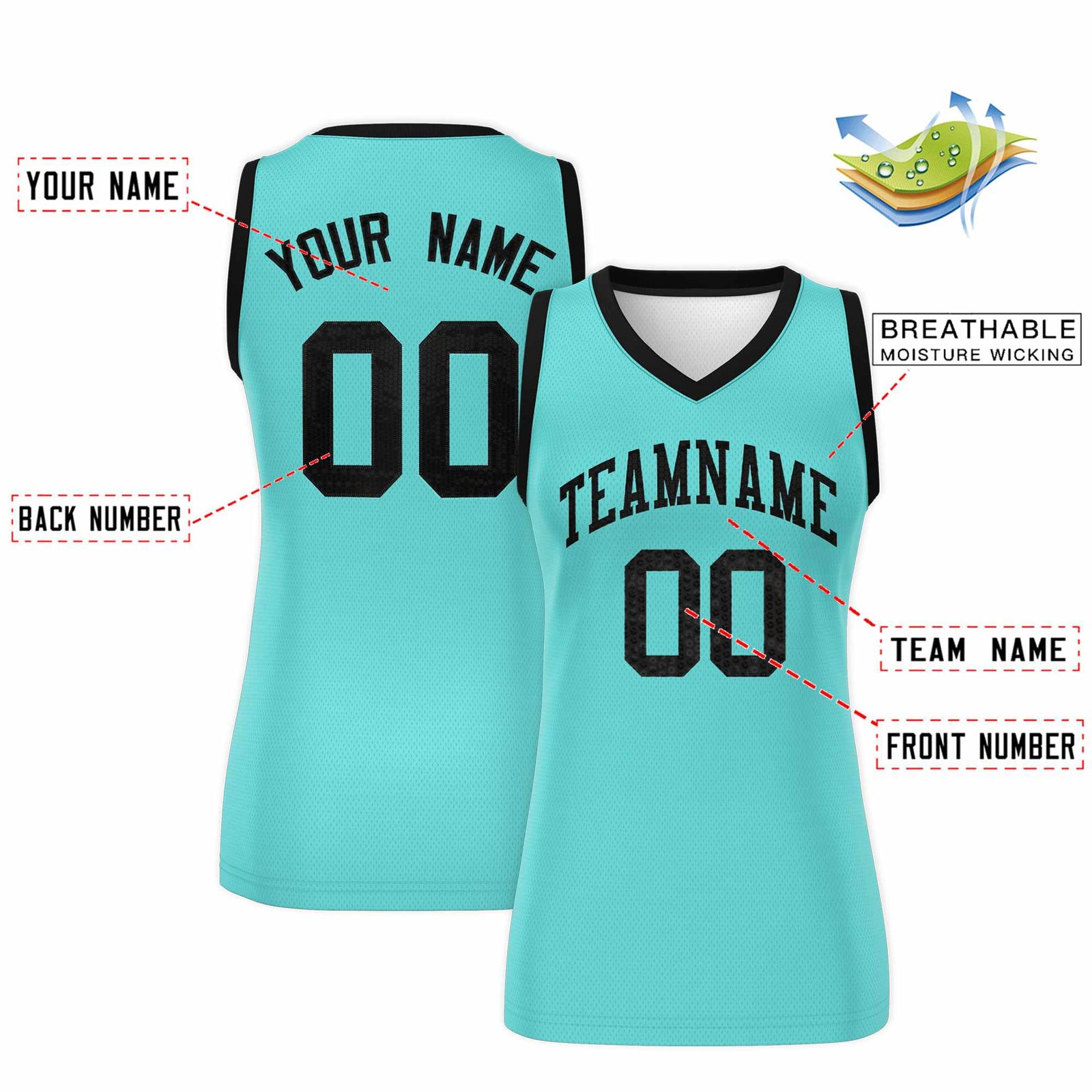 Custom Bright Green Black Women Basketball Jersey Sequined Dress