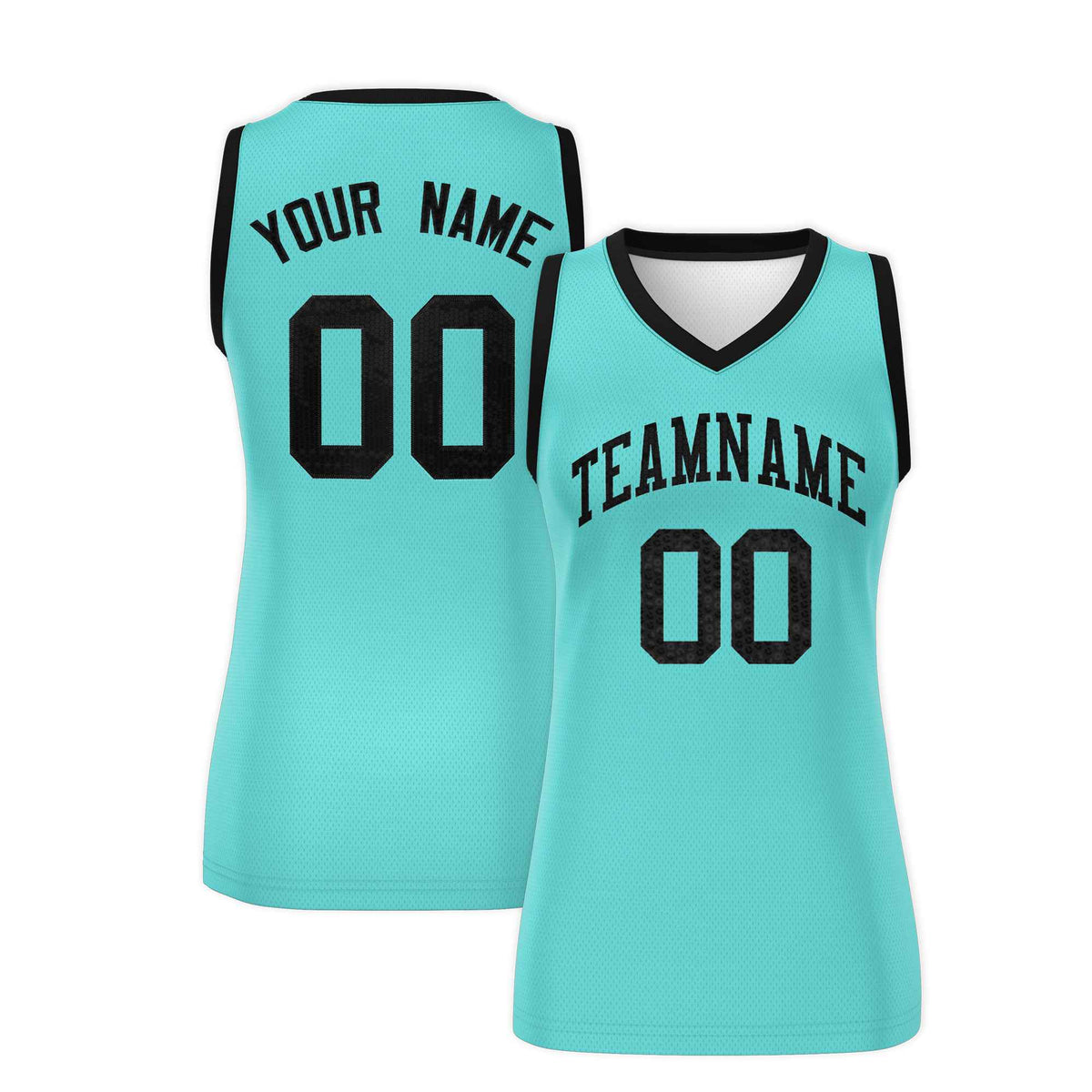 Custom Bright Green Black Women Basketball Jersey Sequined Dress