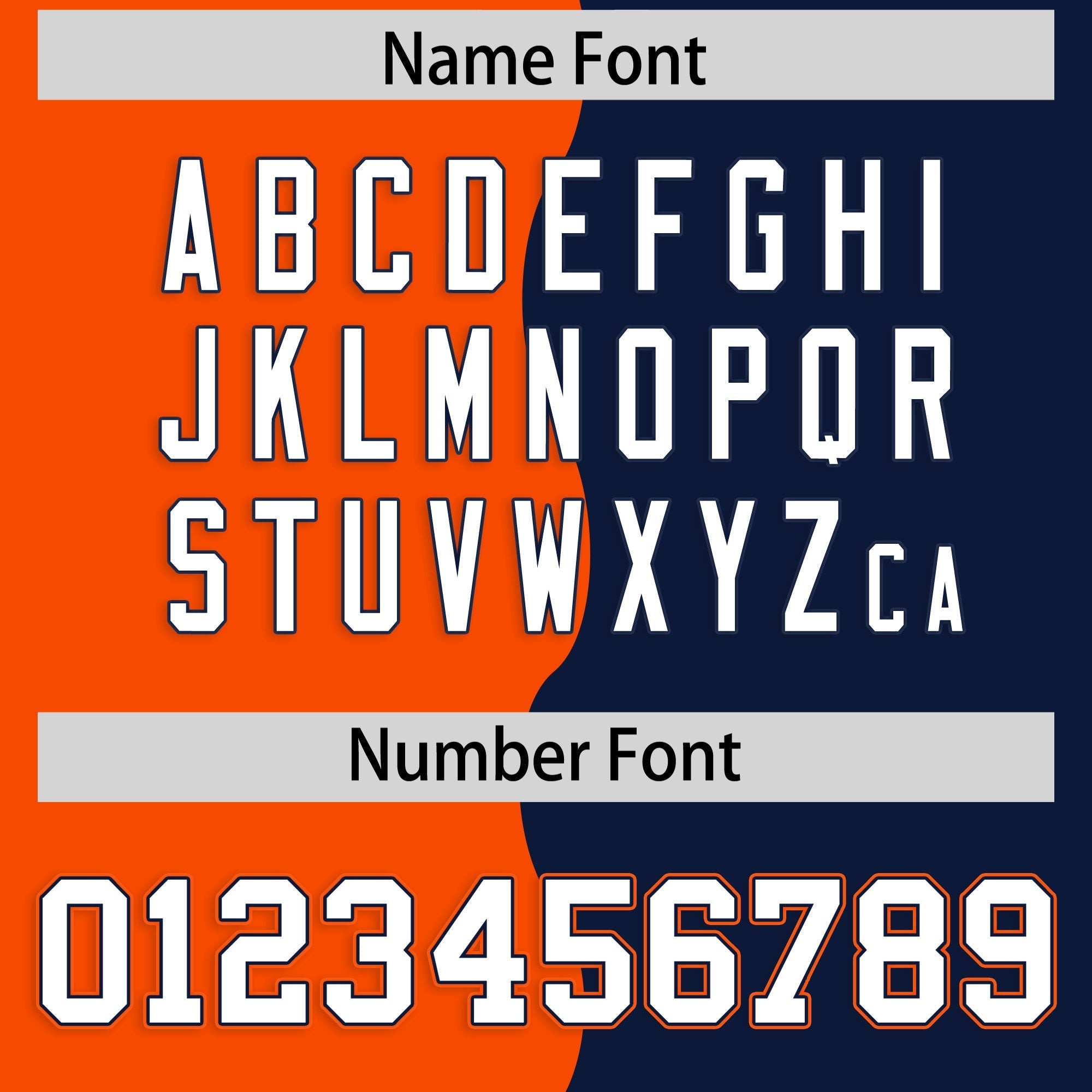 Custom Navy Orange Split Fashion Mesh Authentic Football Jersey