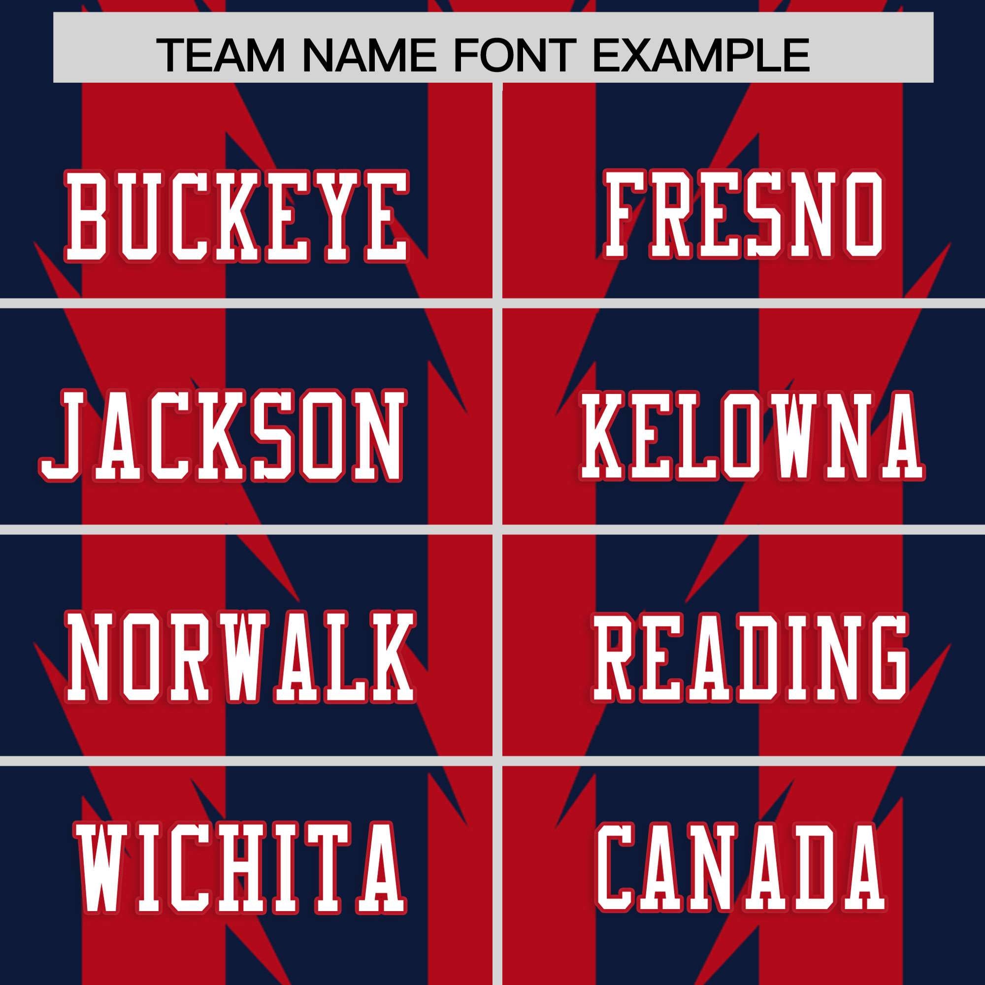 Custom Navy Red Personalized Razr Stripe Graffiti Pattern Flag Football Jersey