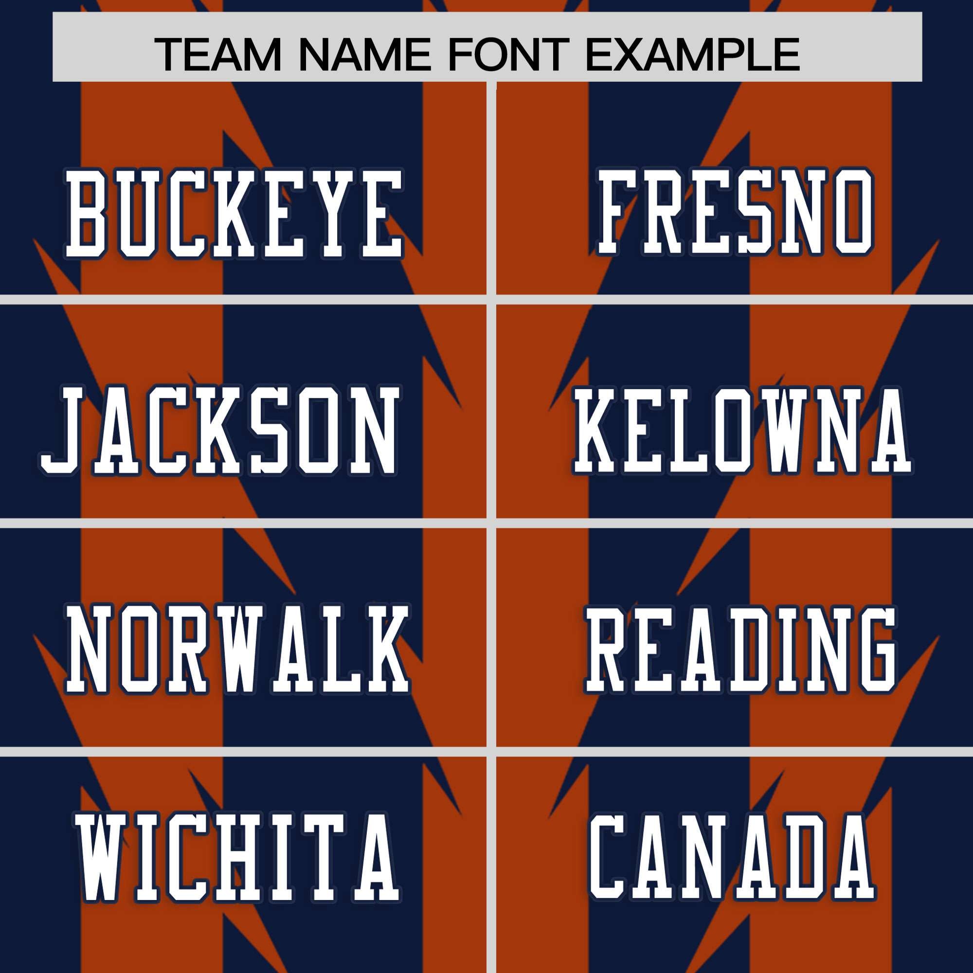 Custom Navy Texas Orange Personalized Razr Stripe Graffiti Pattern Flag Football Jersey