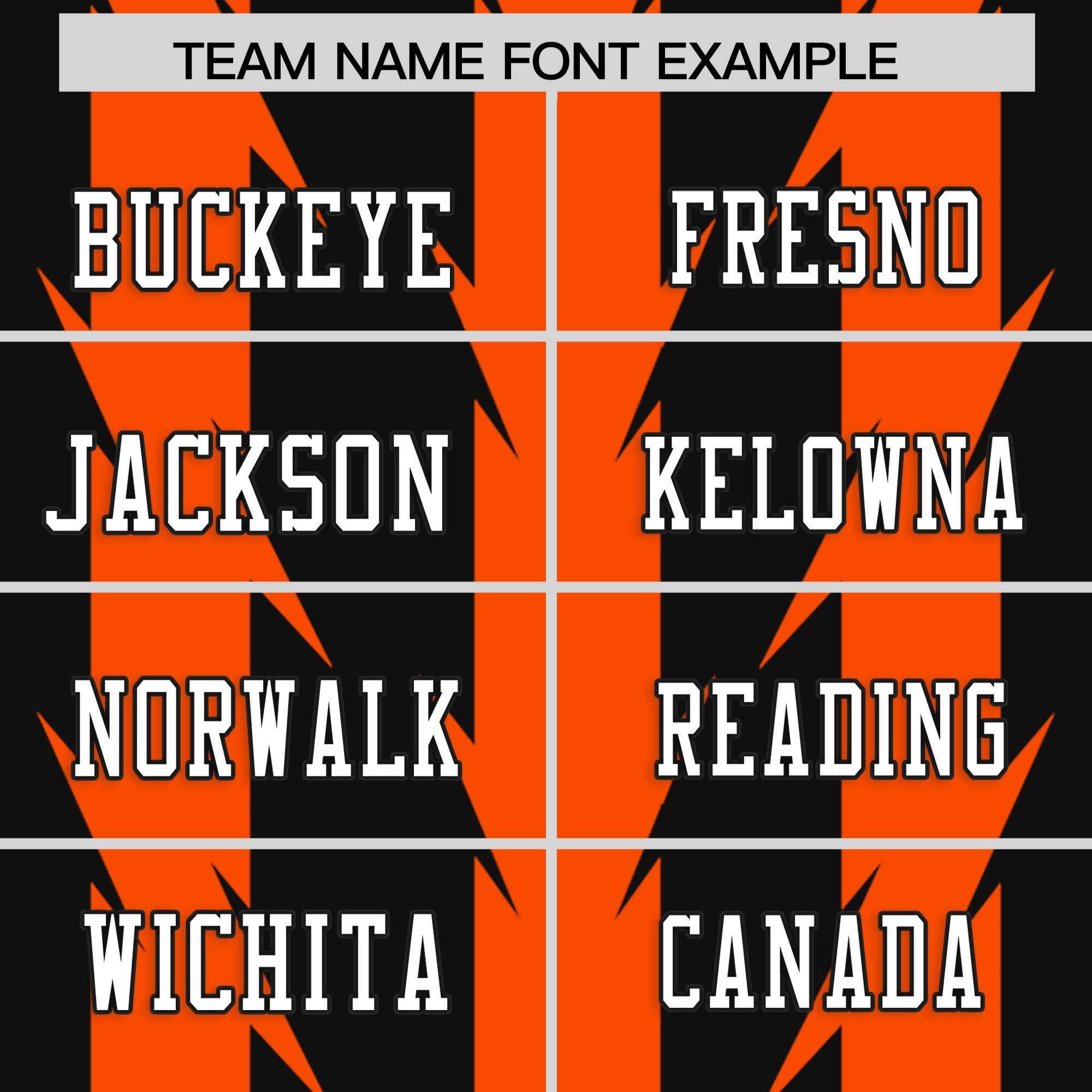 Custom Black Orange Personalized Razr Stripe Graffiti Pattern Flag Football Jersey