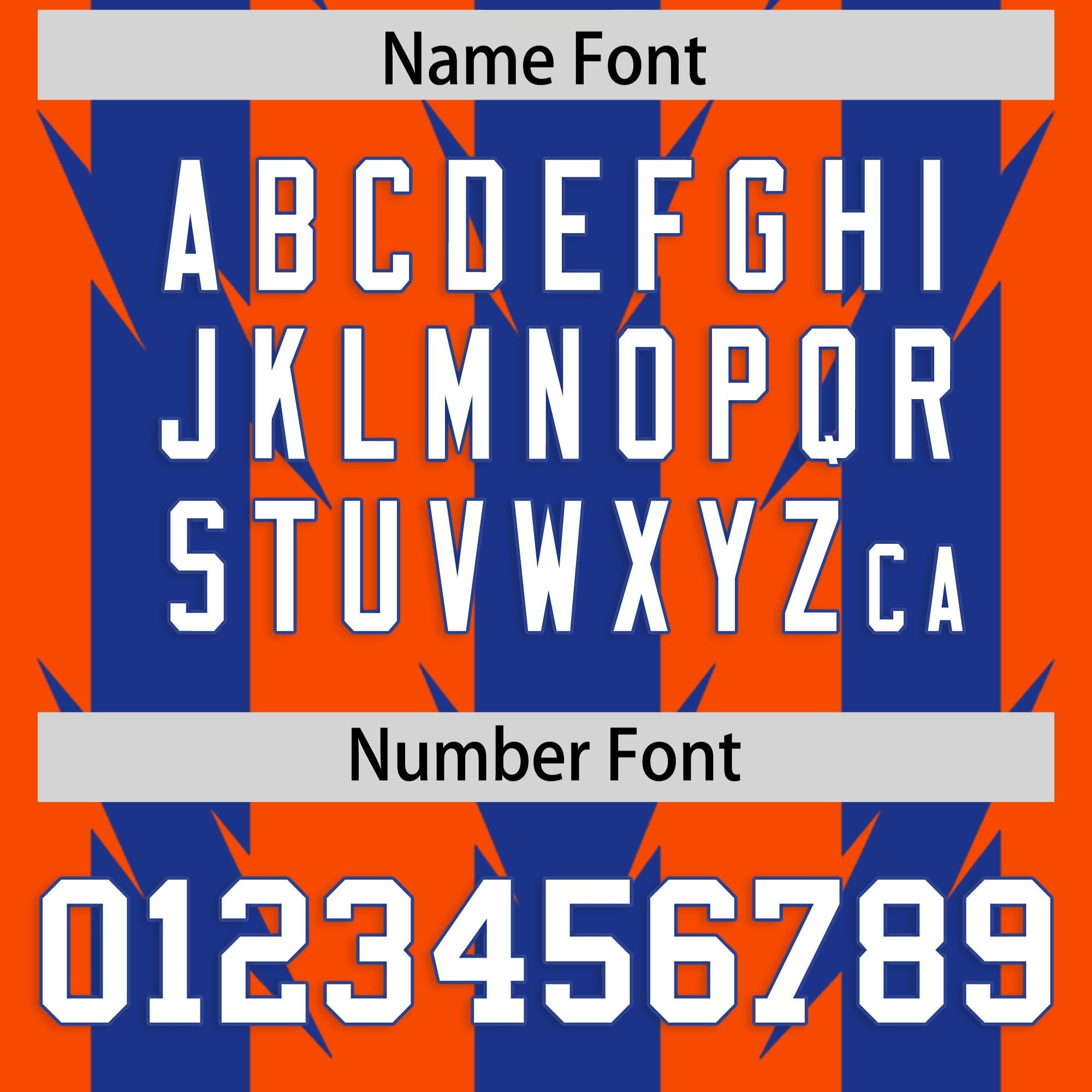 Custom Orange Royal Personalized Razr Stripe Graffiti Pattern Flag Football Jersey