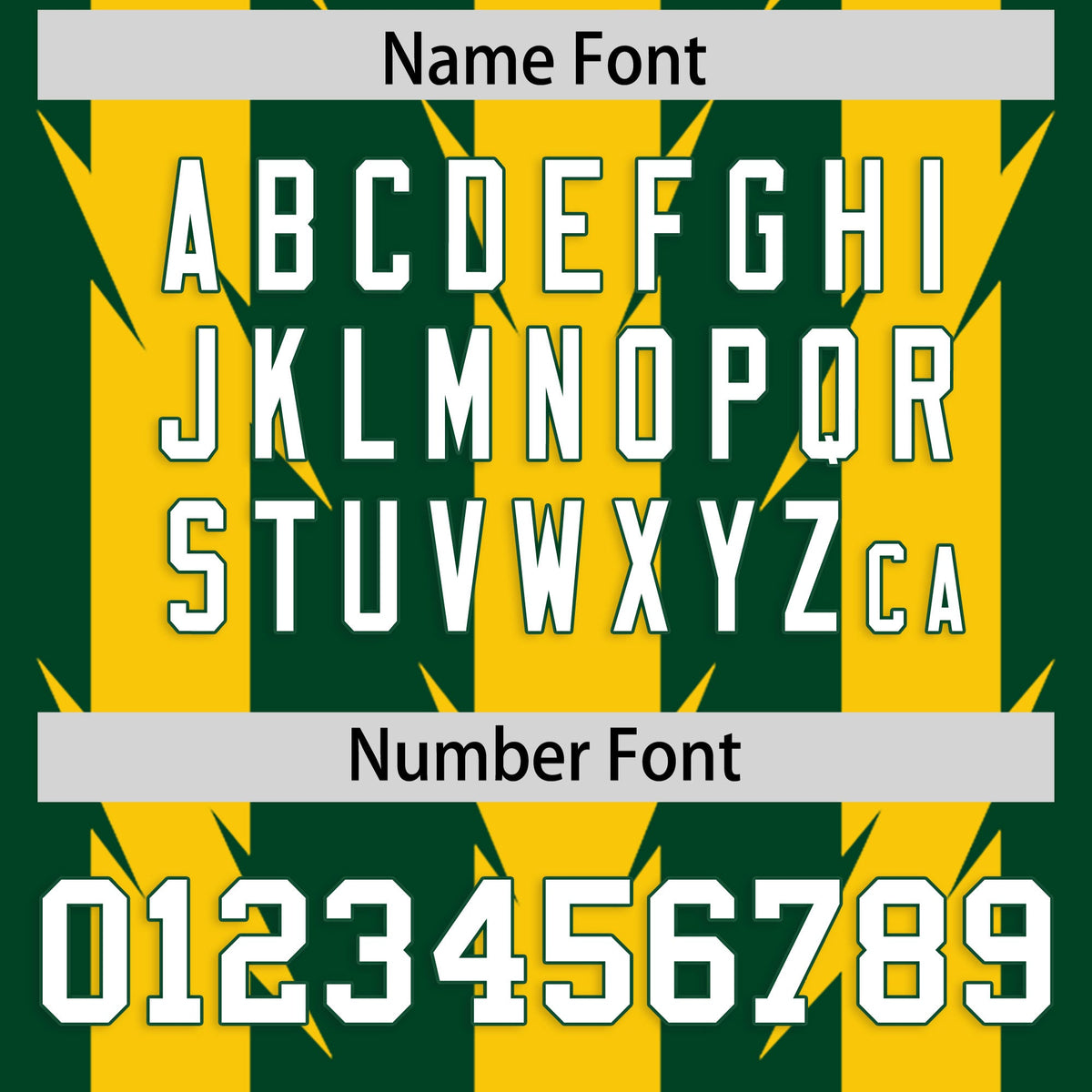 Custom Green Gold Personalized Razr Stripe Graffiti Pattern Flag Football Jersey