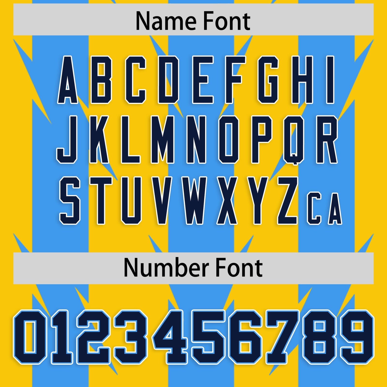 Custom Gold Powder Blue Personalized Razr Stripe Graffiti Pattern Flag Football Jersey