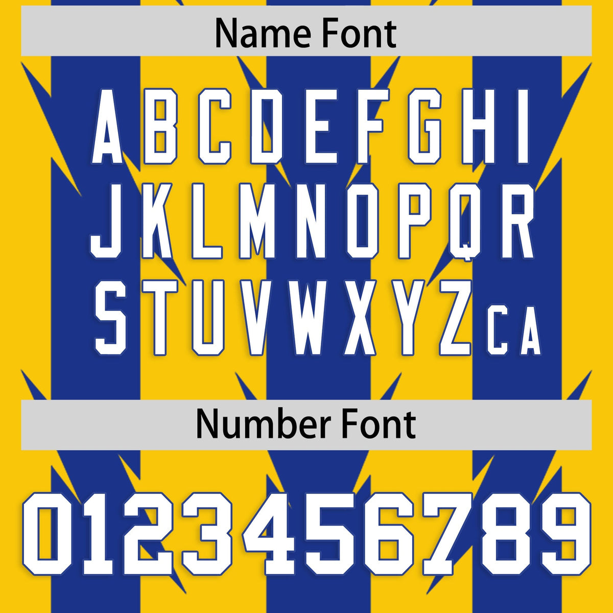 Custom Gold Royal Personalized Razr Stripe Graffiti Pattern Flag Football Jersey