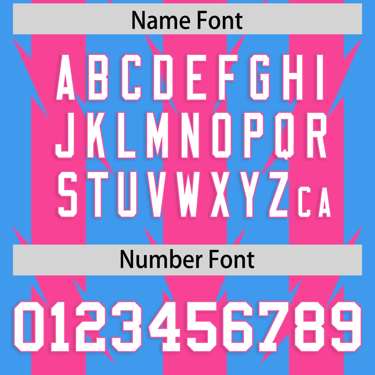 Custom Powder Blue Pink Personalized Razr Stripe Graffiti Pattern Flag Football Jersey