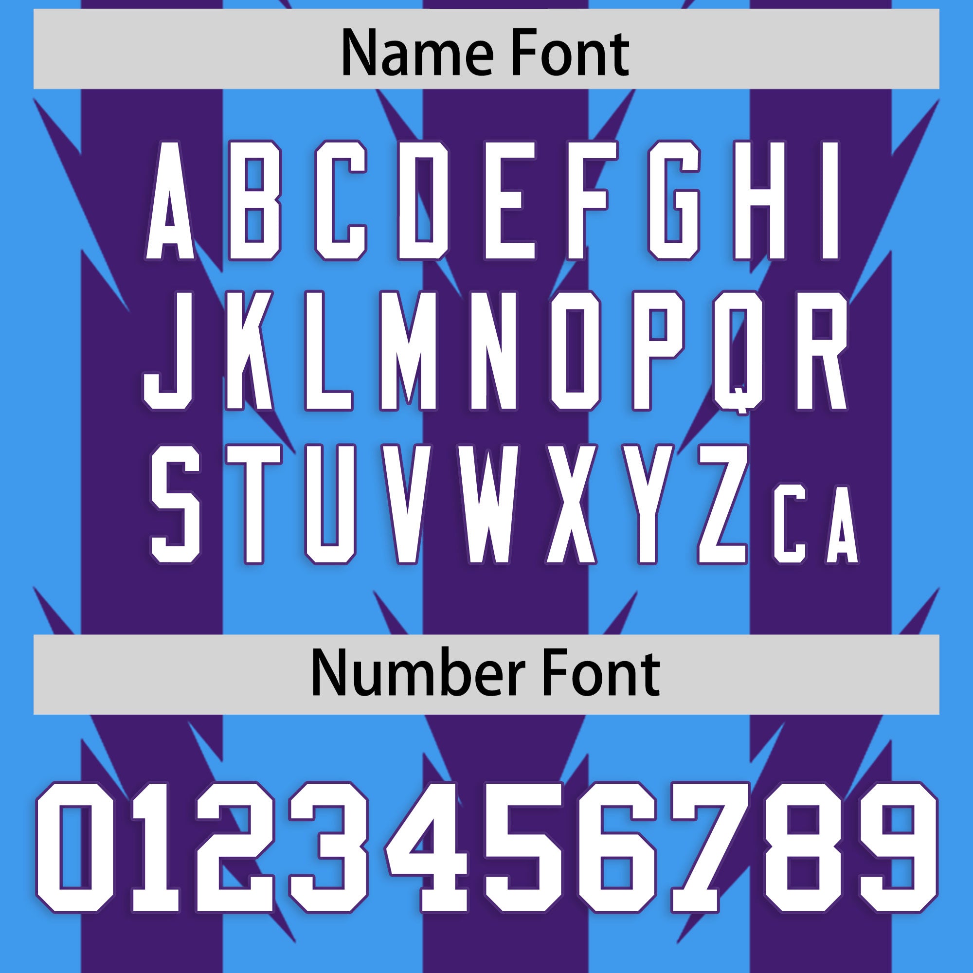 Custom Powder Blue Purple Personalized Razr Stripe Graffiti Pattern Flag Football Jersey