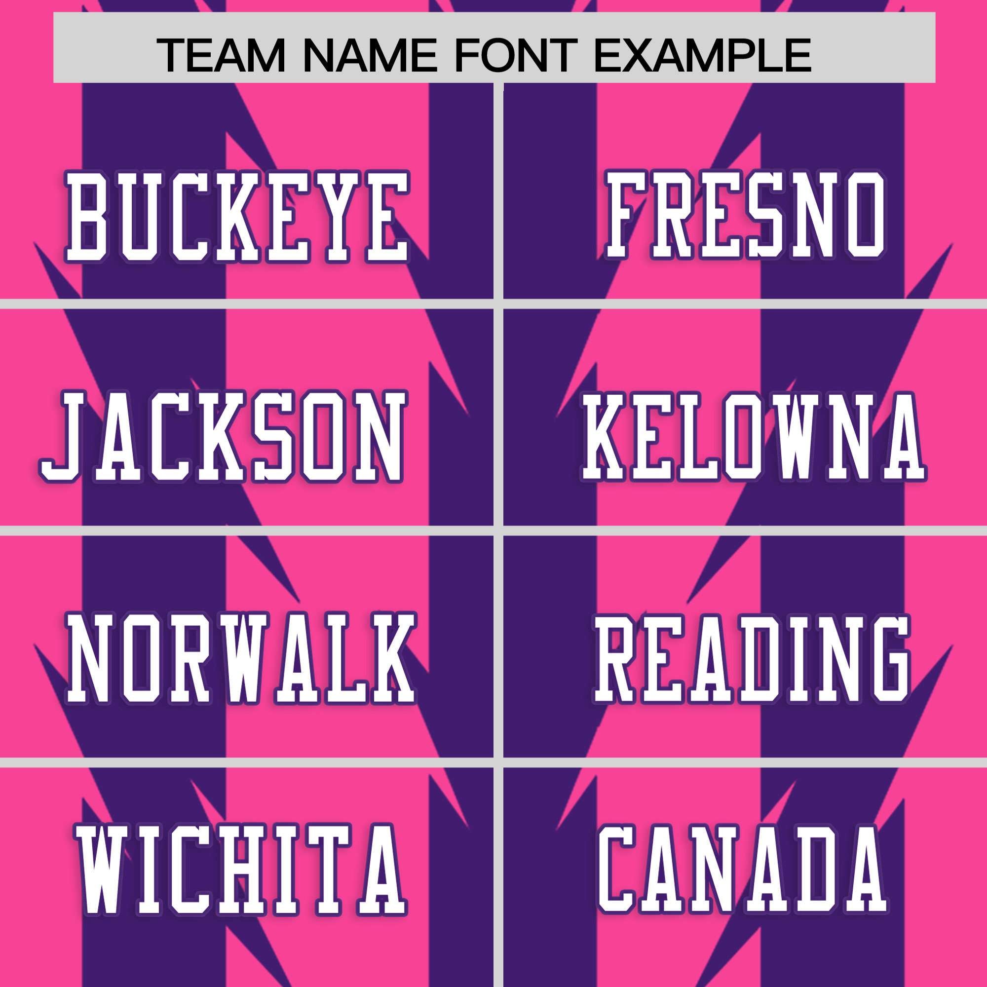 Custom Pink Purple Personalized Razr Stripe Graffiti Pattern Flag Football Jersey