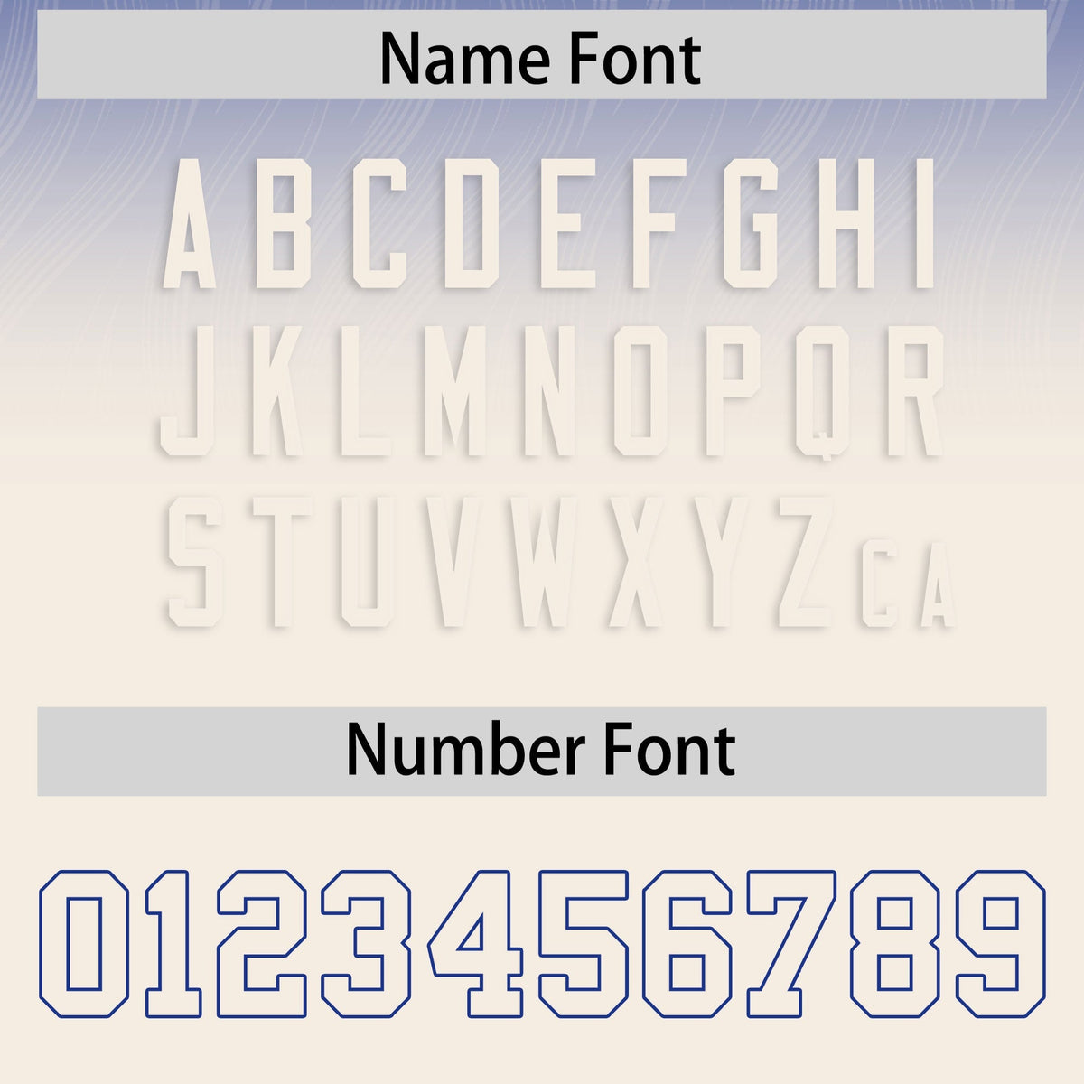 Custom Royal Cream Gradient Fashion Outdoor Flag Football Jersey