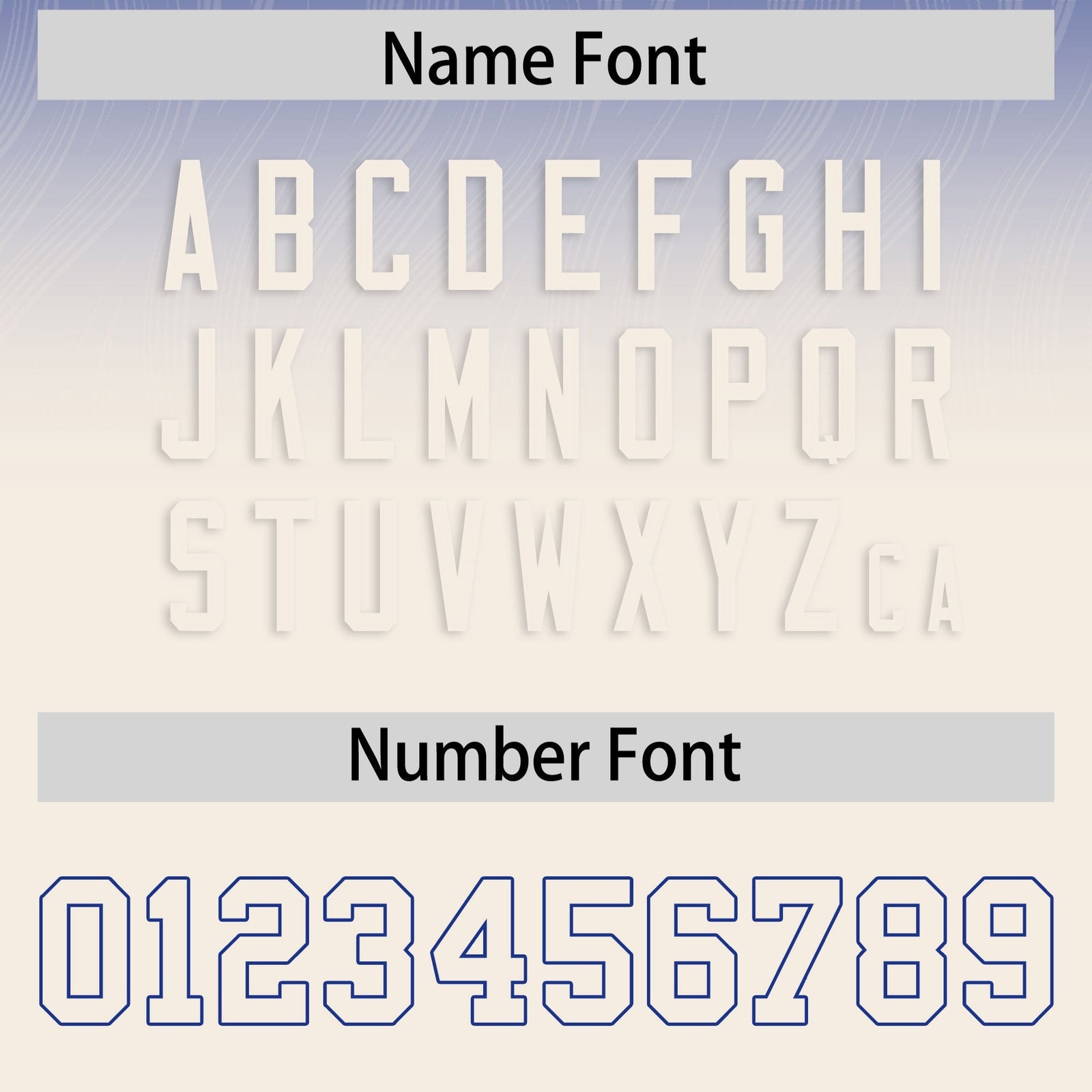 Custom Royal Cream Gradient Fashion Outdoor Flag Football Jersey