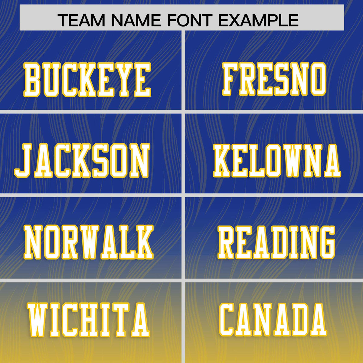 Custom Royal Gold Gradient Fashion Outdoor Flag Football Jersey