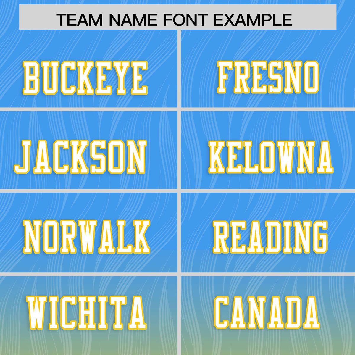 Custom Powder Blue Gold Gradient Fashion Outdoor Flag Football Jersey