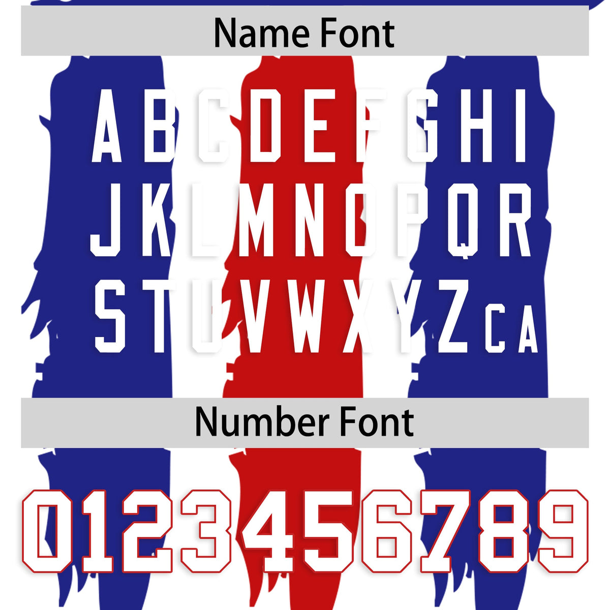 Custom White Royal and Red Graffiti Pattern Flag Football Jerseys