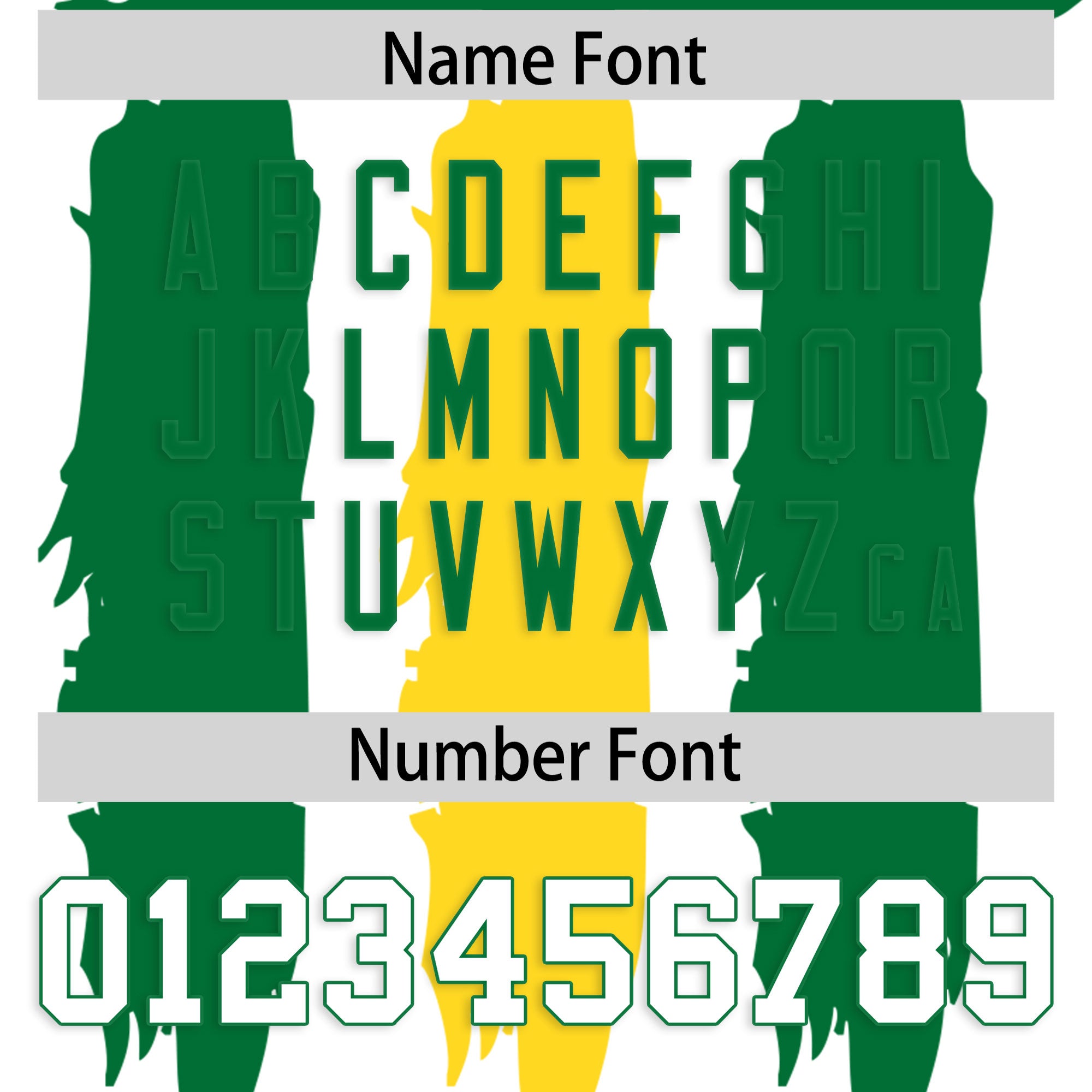 Custom White Kelly Green and Gold Graffiti Pattern Flag Football Jerseys