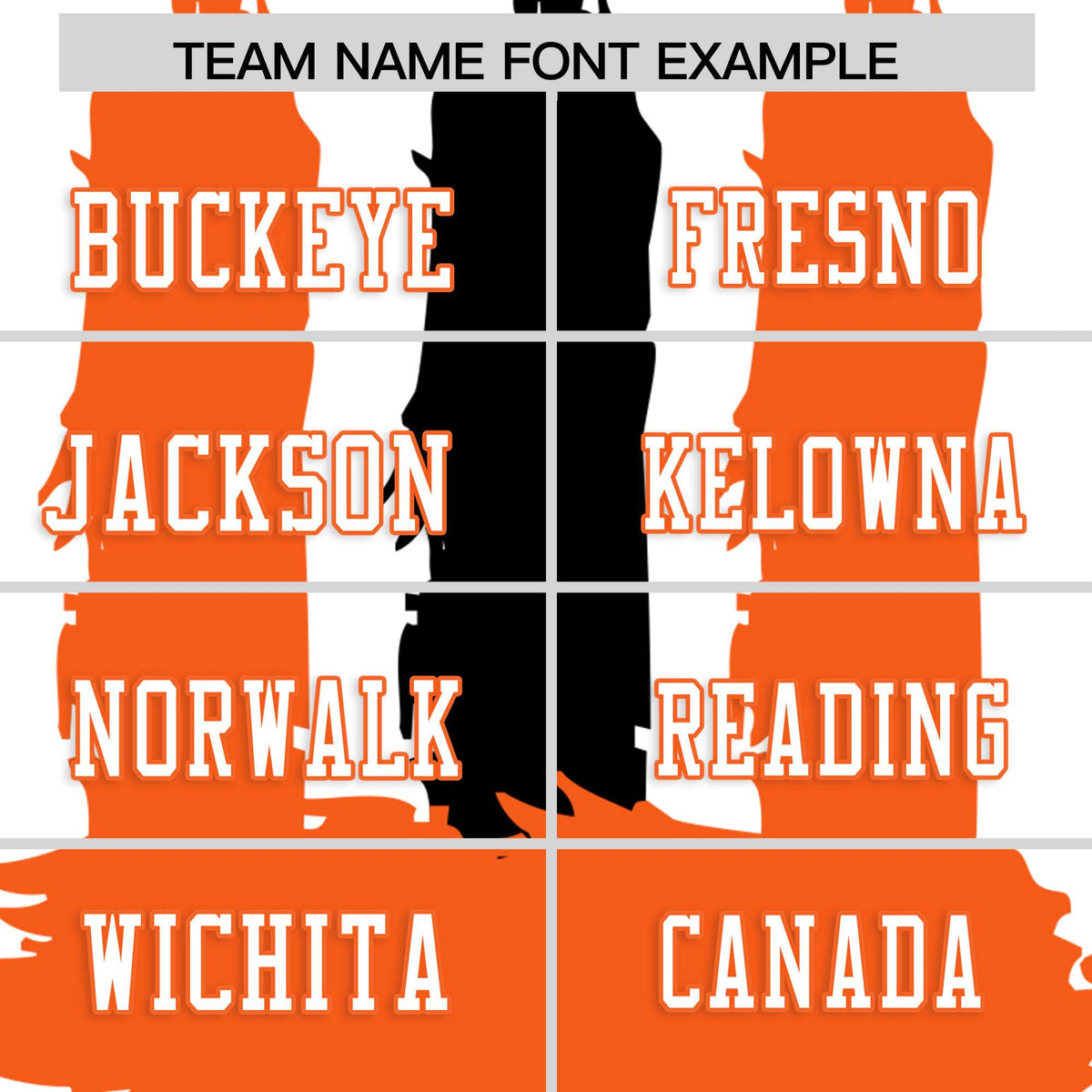 Custom White Orange and Black Graffiti Pattern Flag Football Jerseys