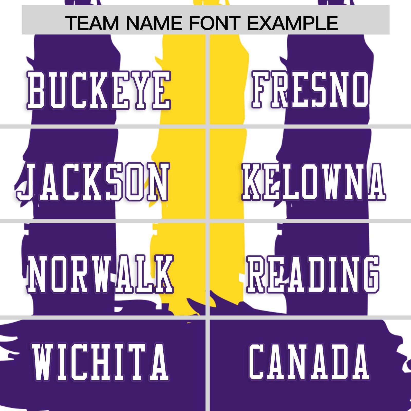 Custom White Purple and Gold Graffiti Pattern Flag Football Jerseys