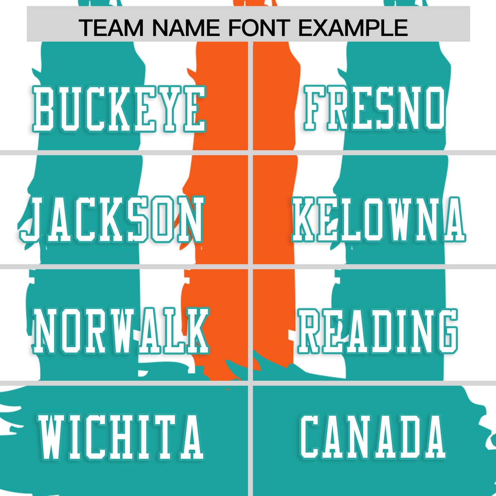 Custom White Aqua and Orange Graffiti Pattern Flag Football Jerseys