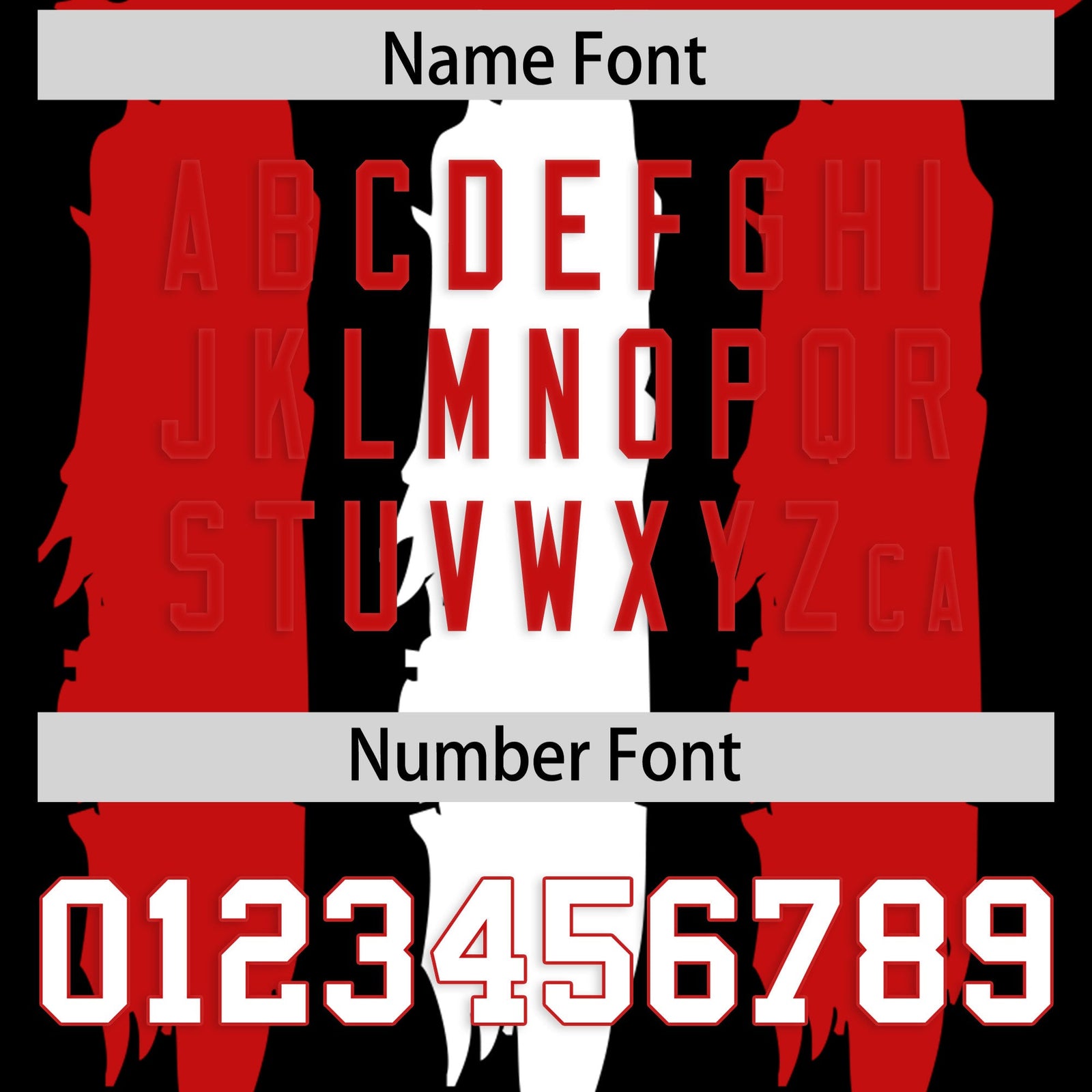 Custom Black Red and White Graffiti Pattern Flag Football Jerseys