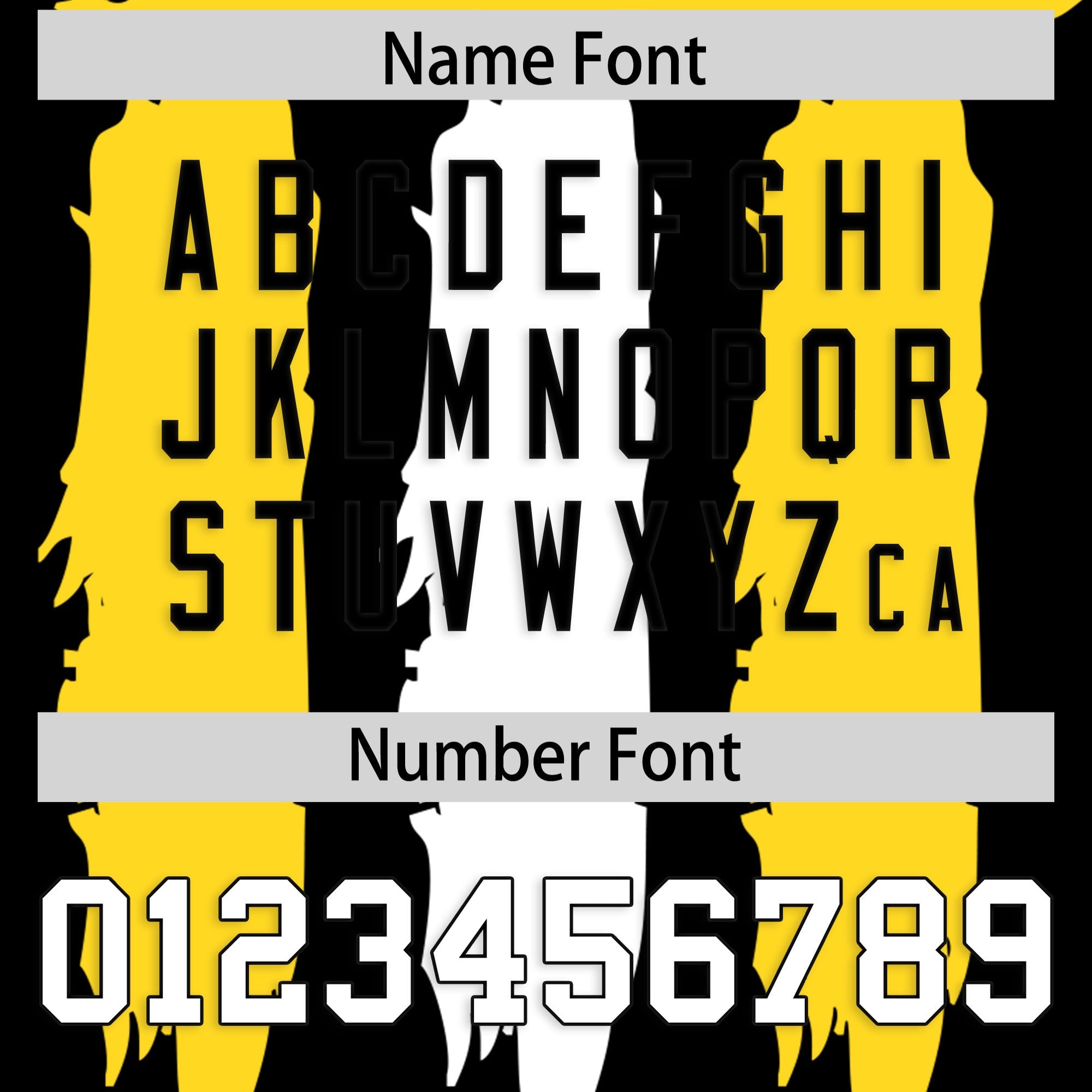 Custom Black Gold and White Graffiti Pattern Flag Football Jerseys