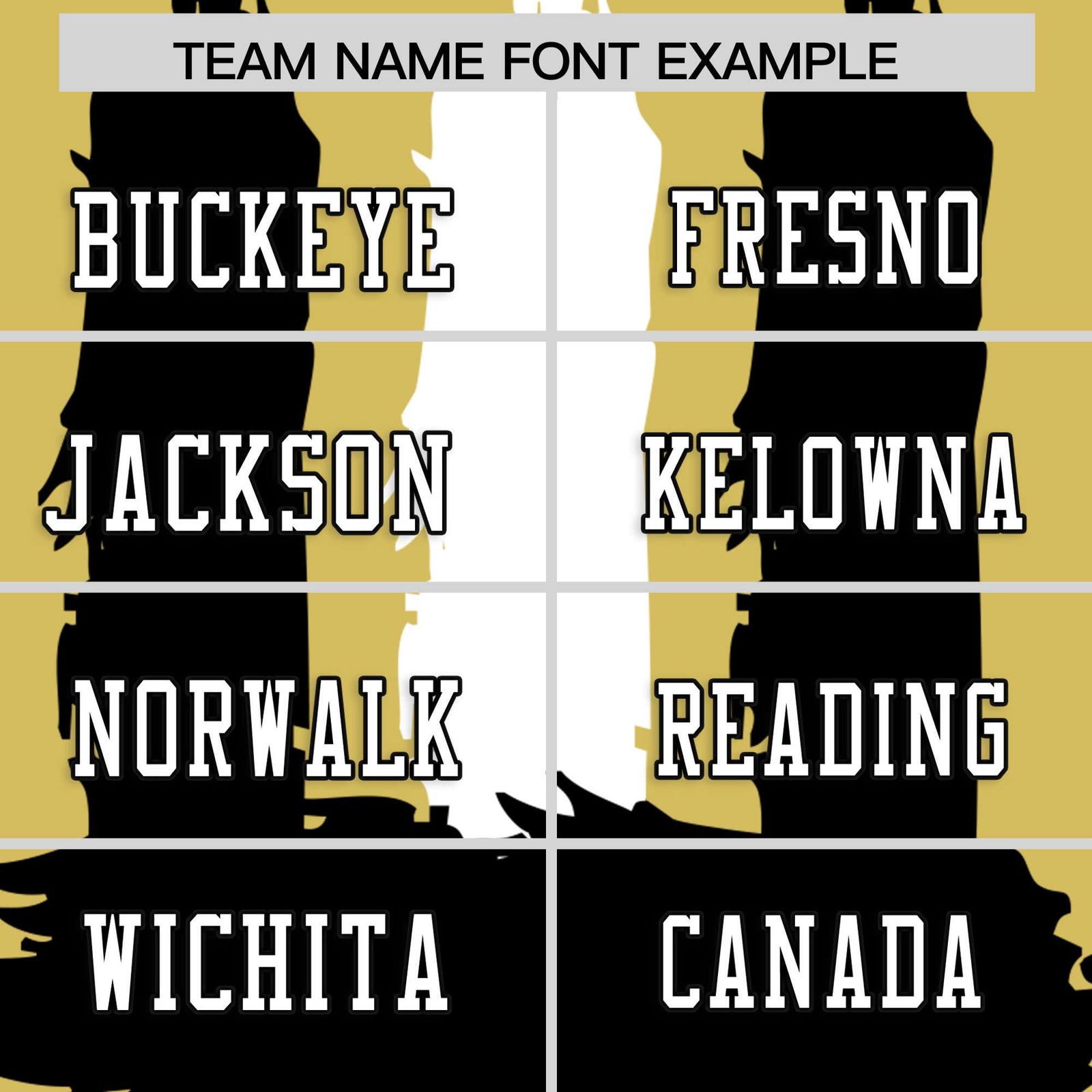 Custom Old Gold Black and White Graffiti Pattern Flag Football Jerseys