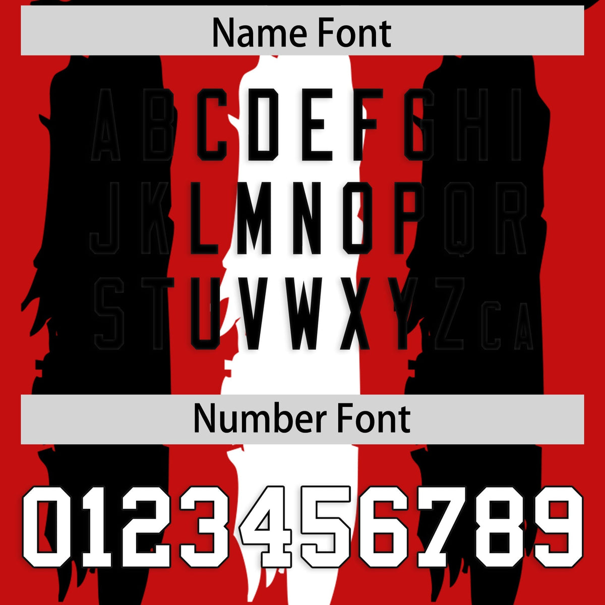 Custom Red Black and White Graffiti Pattern Flag Football Jerseys