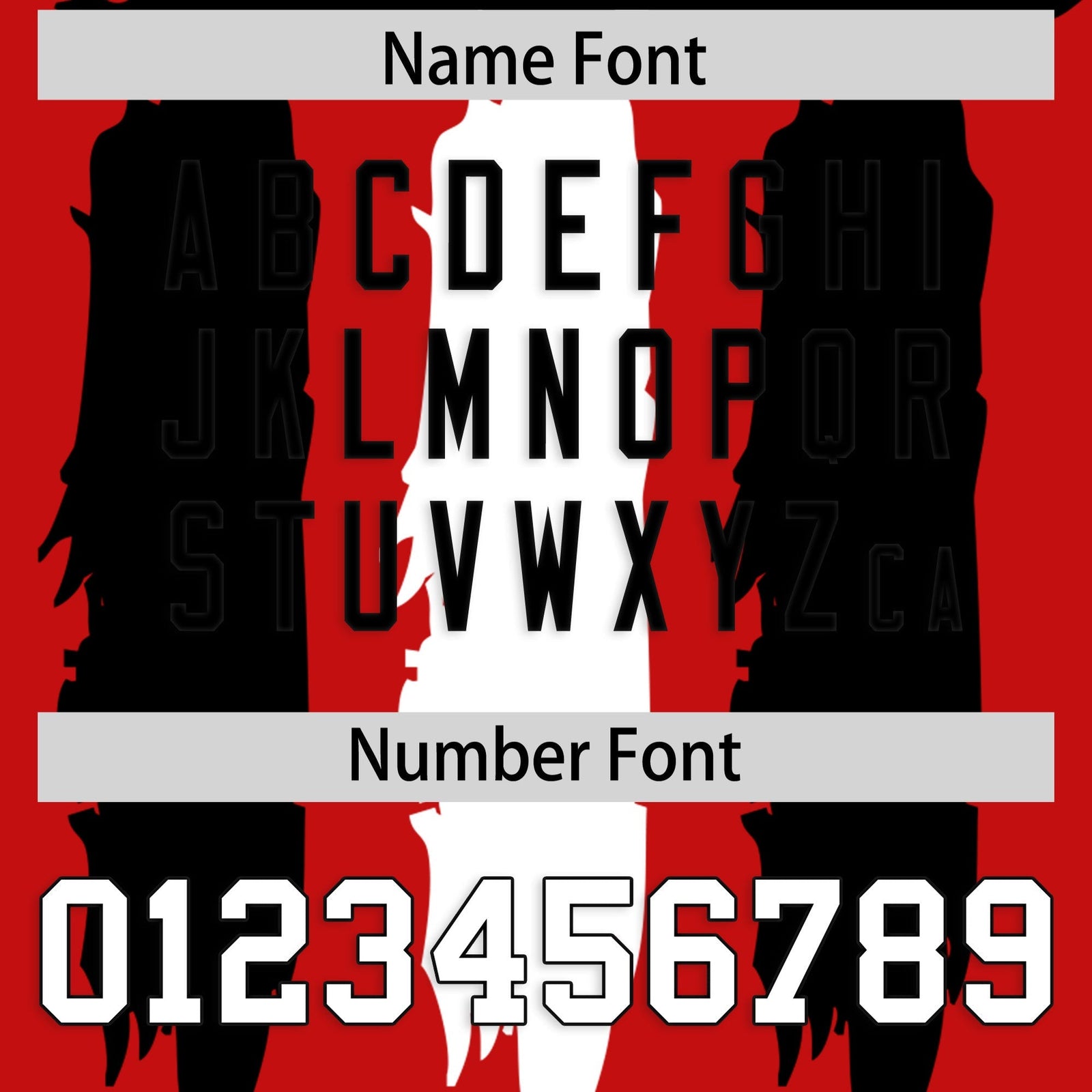 Custom Red Black and White Graffiti Pattern Flag Football Jerseys