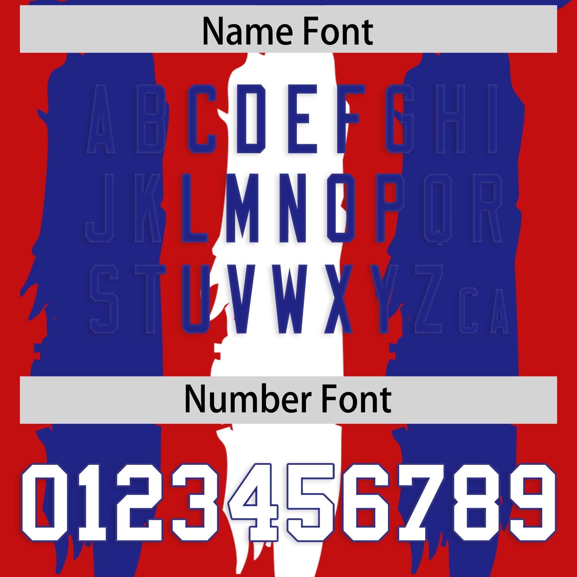 Custom Red Royal and White Graffiti Pattern Flag Football Jerseys