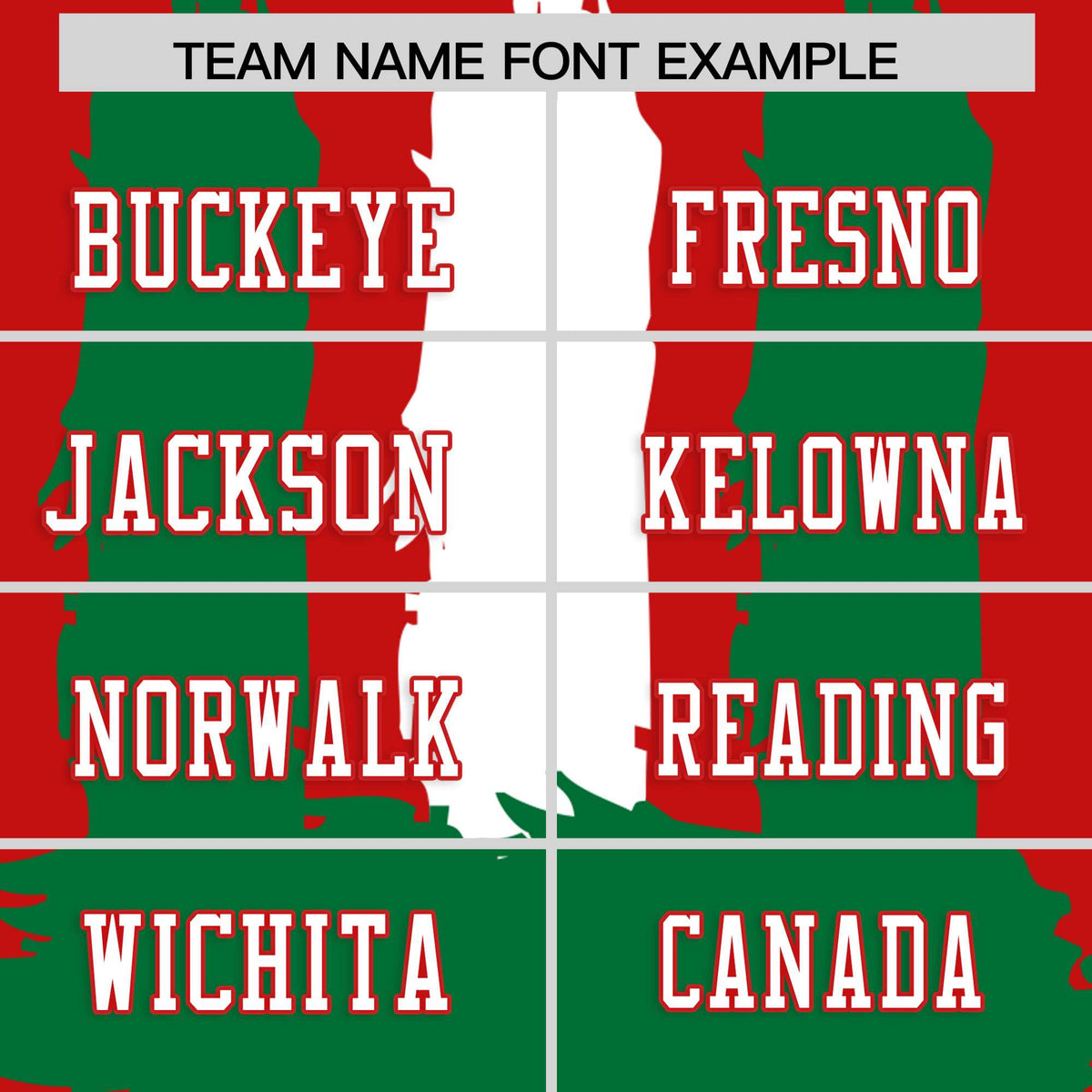 Custom Red Kelly Green and White Graffiti Pattern Flag Football Jerseys