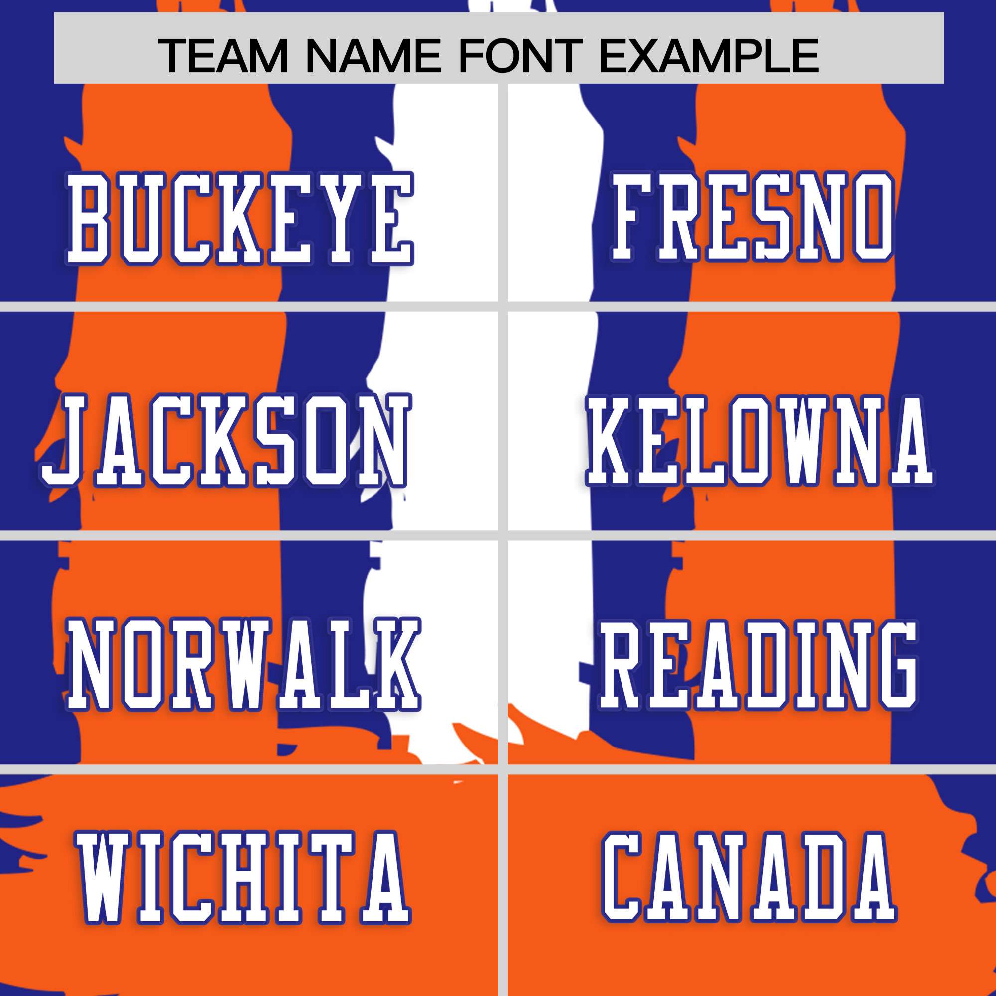 Custom Royal Orange and White Graffiti Pattern Flag Football Jerseys